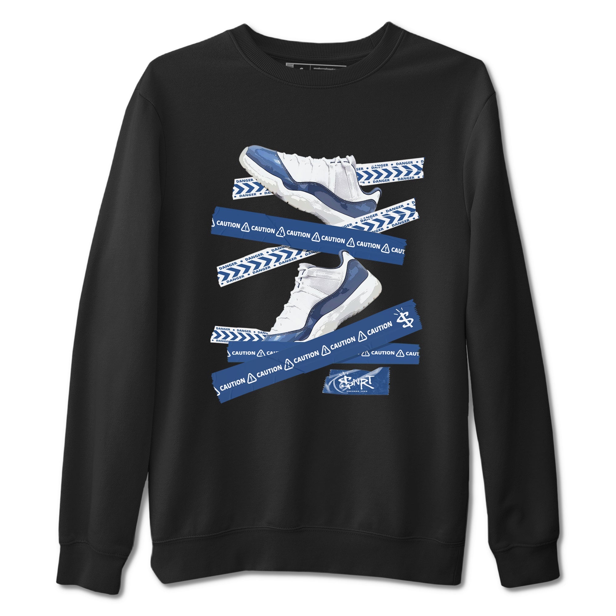 Caution Tape snkmatch Tees - Air Jordan 11 Diffused Blue