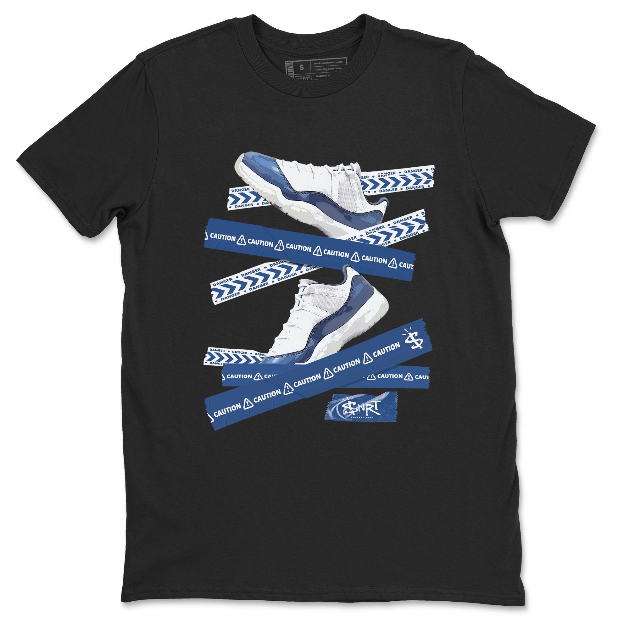 Caution Tape snkmatch Tees - Air Jordan 11 Diffused Blue