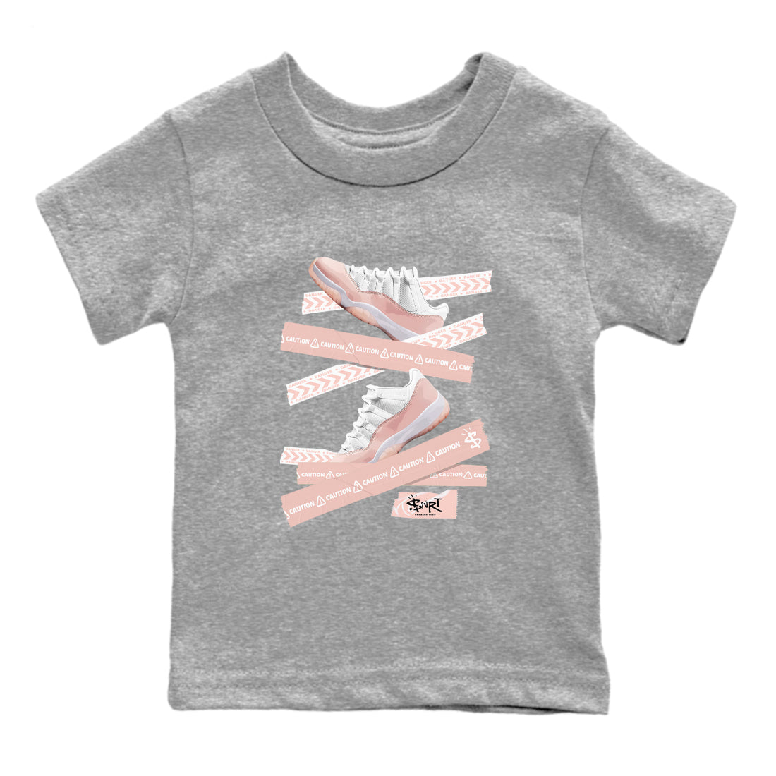 Caution Tape snkmatch Tees Kids - Air Jordan 11 Legend Pink