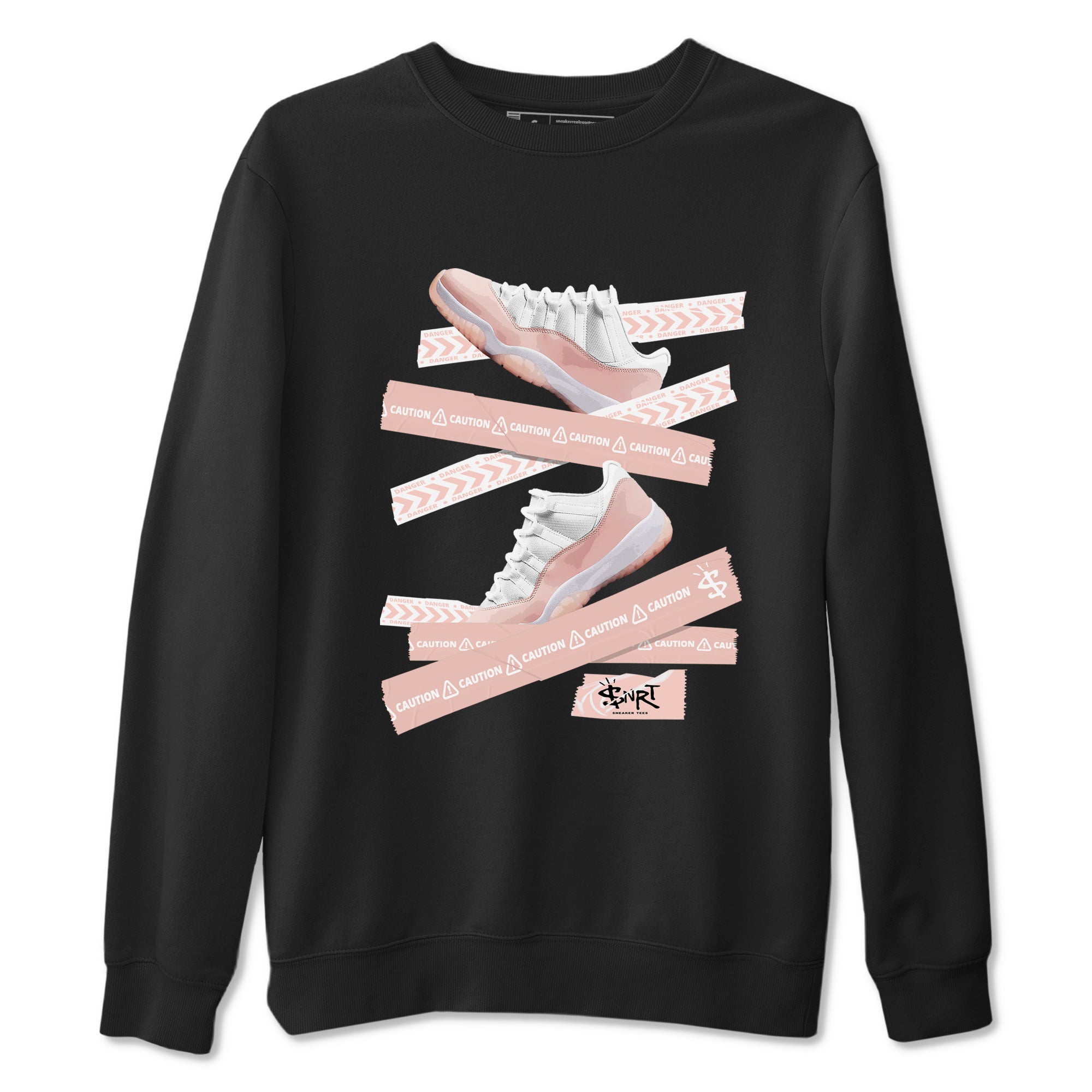 Caution Tape snkmatch Tees - Air Jordan 11 Legend Pink