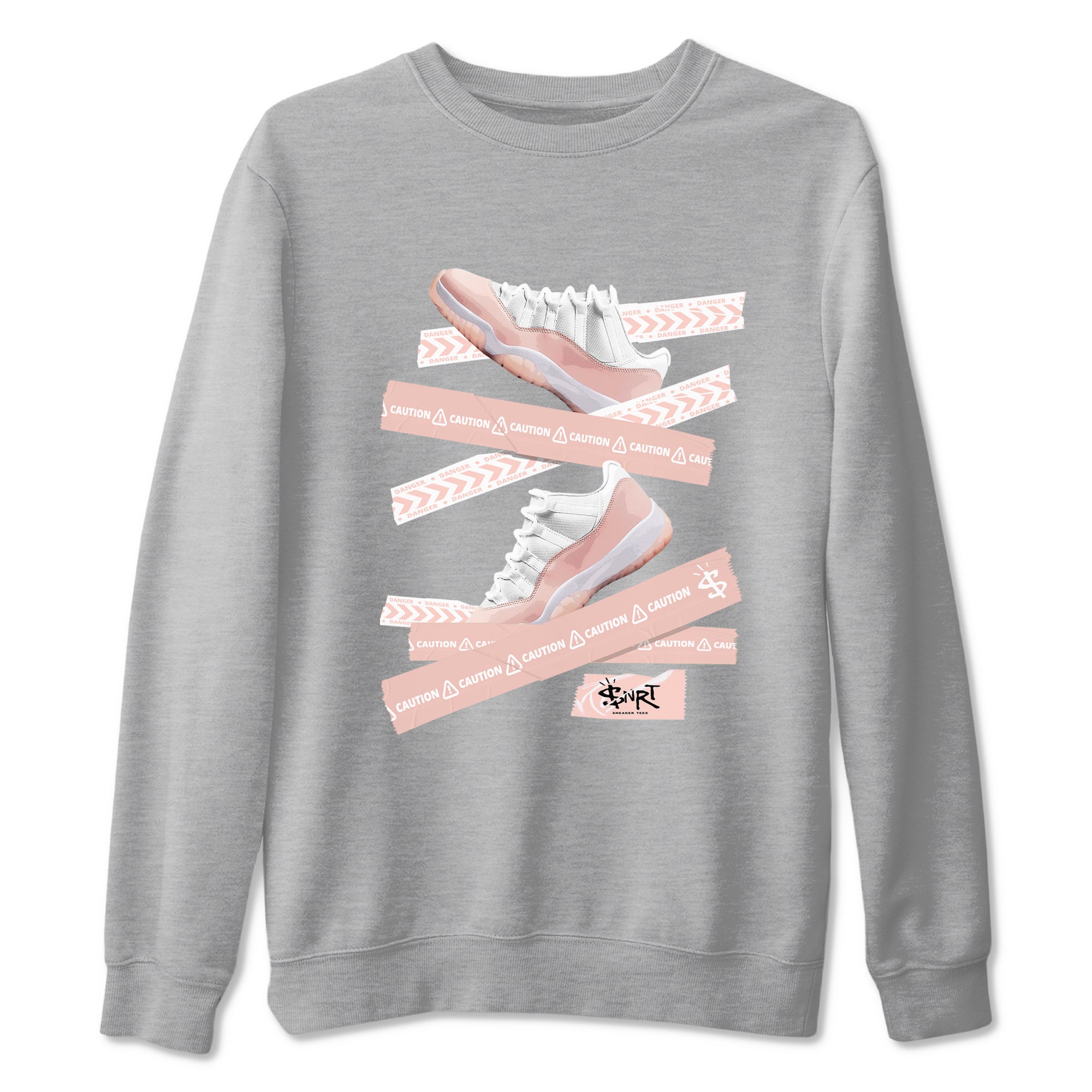Caution Tape snkmatch Tees - Air Jordan 11 Legend Pink