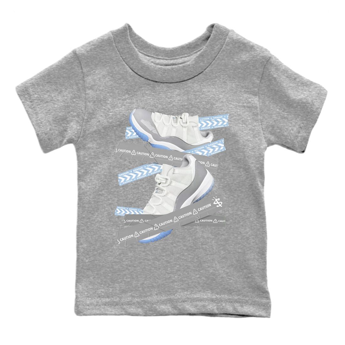 Caution Tape Kids Tops - Air Jordan 11 White Cement