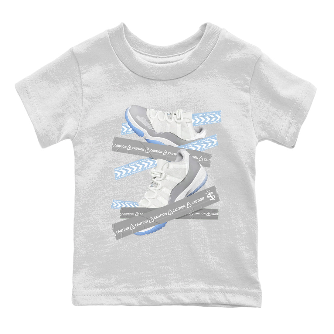 Caution Tape Kids Tops - Air Jordan 11 White Cement