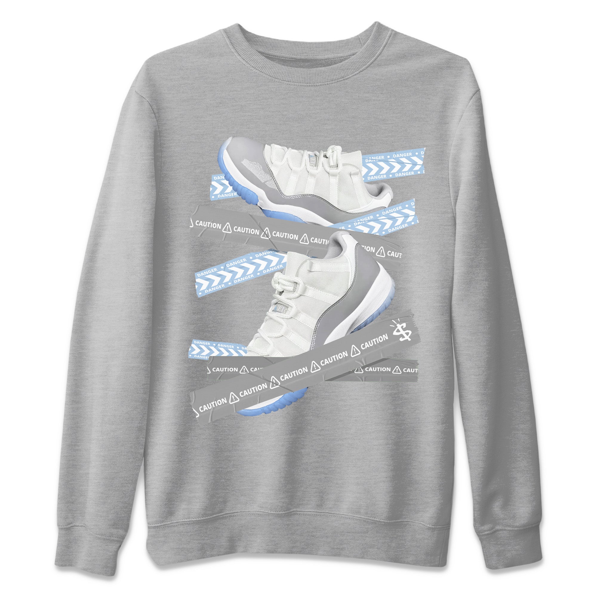 Caution Tape Unisex Tops - Air Jordan 11 White Cement