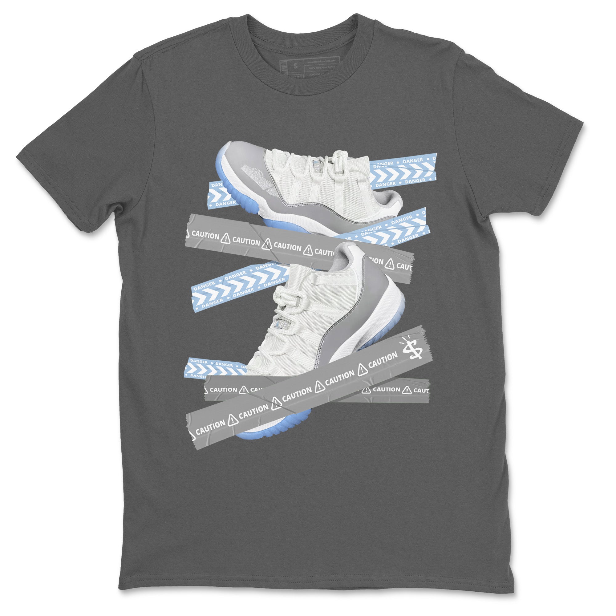 Caution Tape Unisex Tops - Air Jordan 11 White Cement