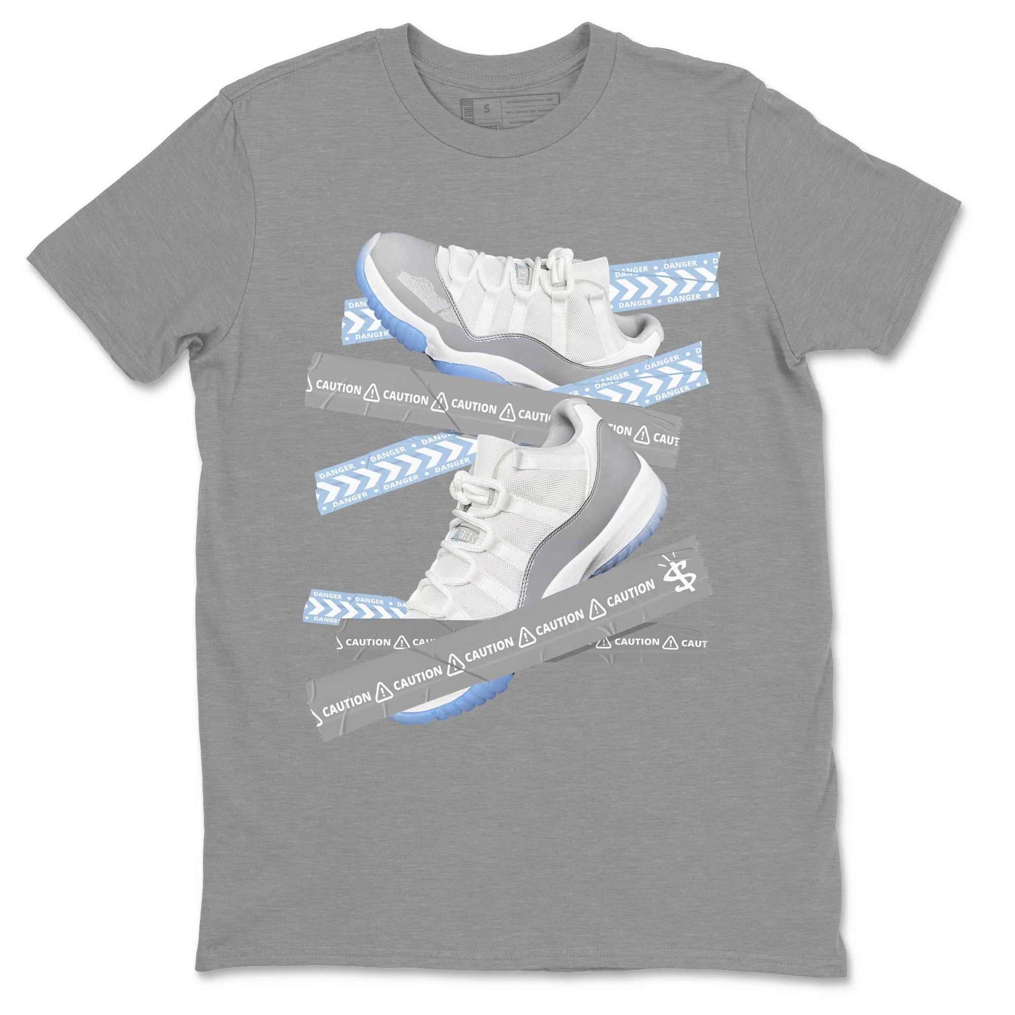 Caution Tape Unisex Tops - Air Jordan 11 White Cement