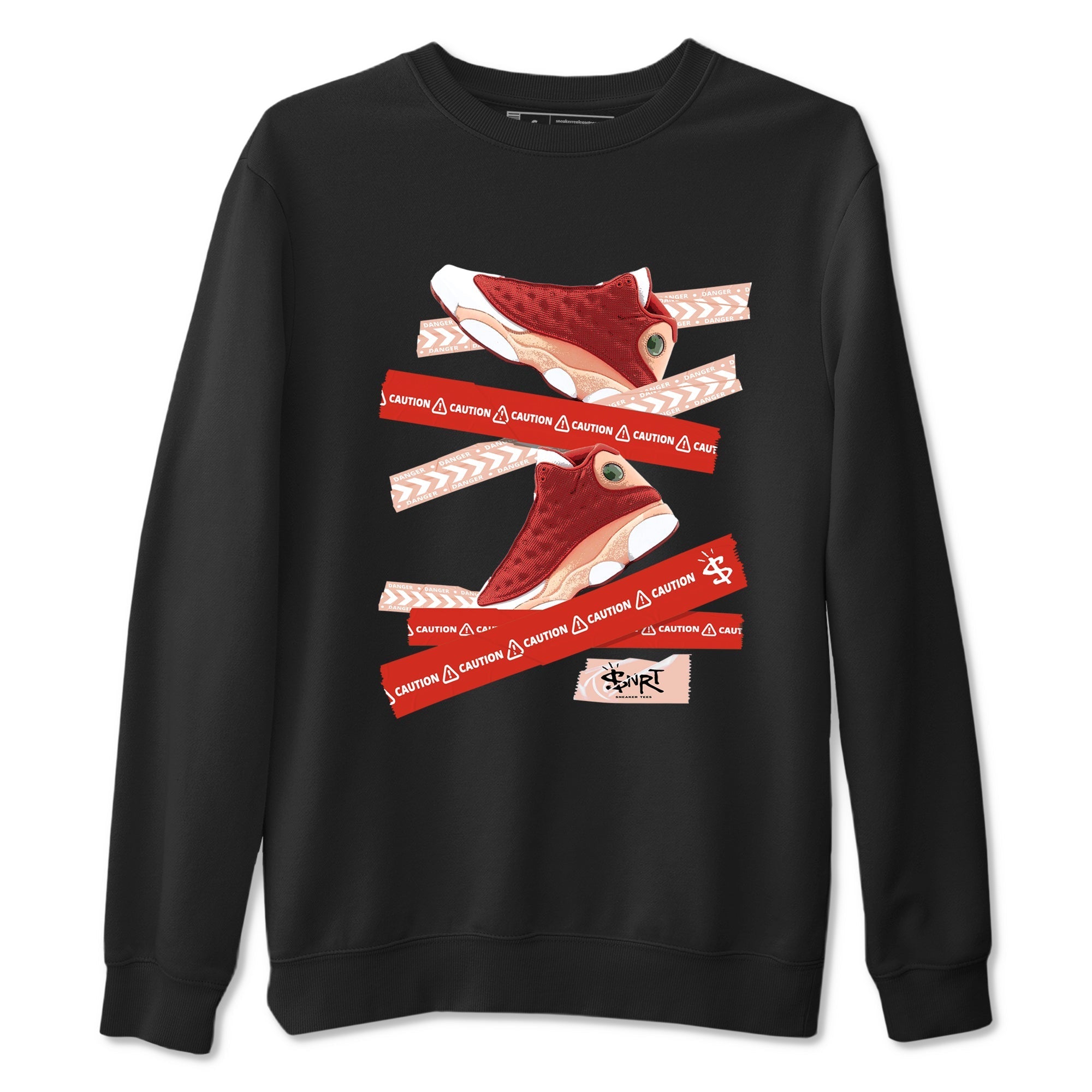 Caution Tape snkmatch Tees - Air Jordan 13 Dune Red