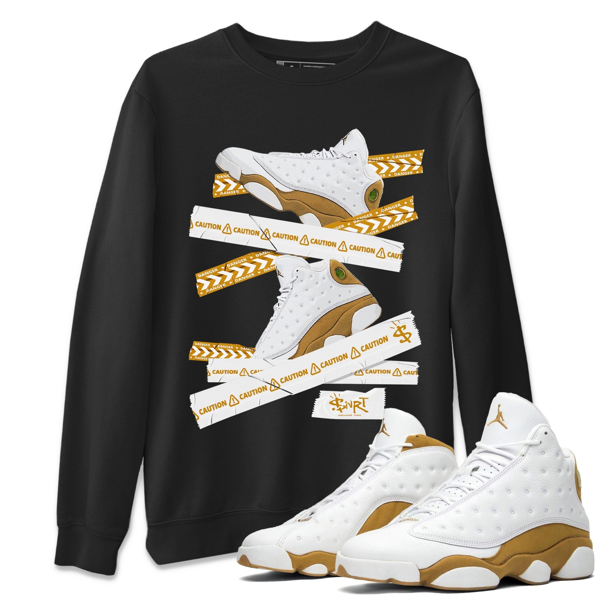 Caution Tape snkmatch Tee - Air Jordan 13 Wheat