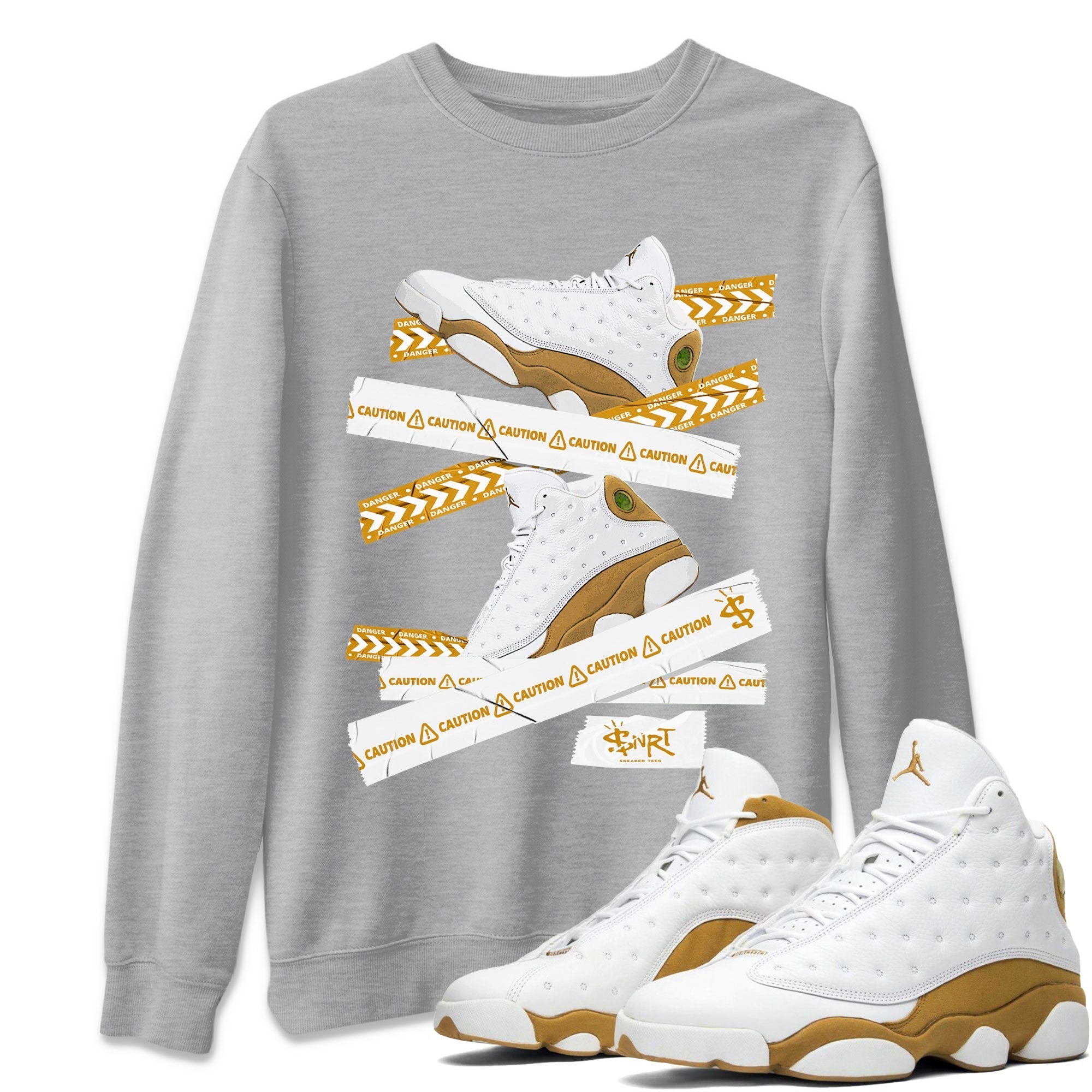Caution Tape snkmatch Tee - Air Jordan 13 Wheat
