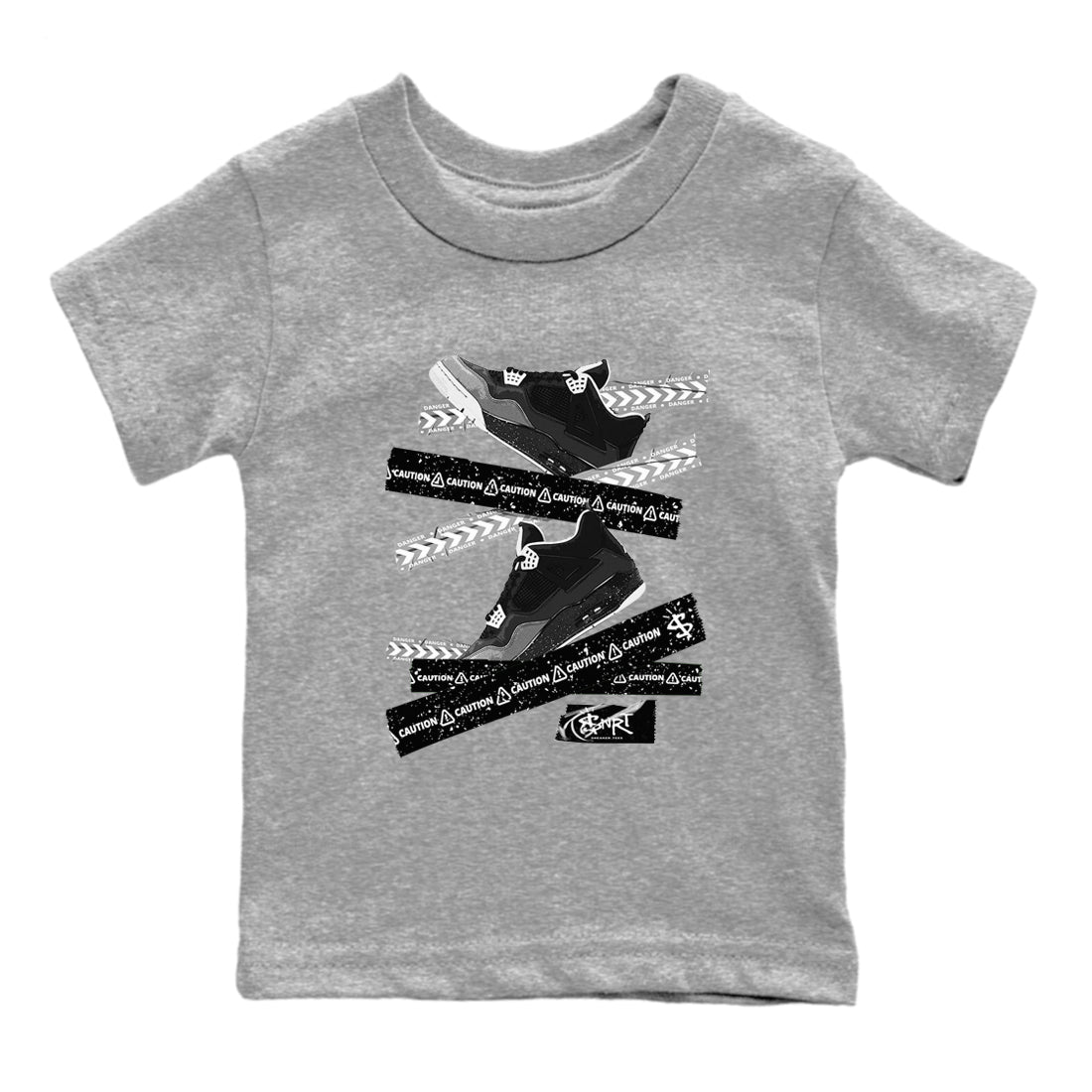 Caution Tape snkmatch Tees Kids - Air Jordan 4 Fear