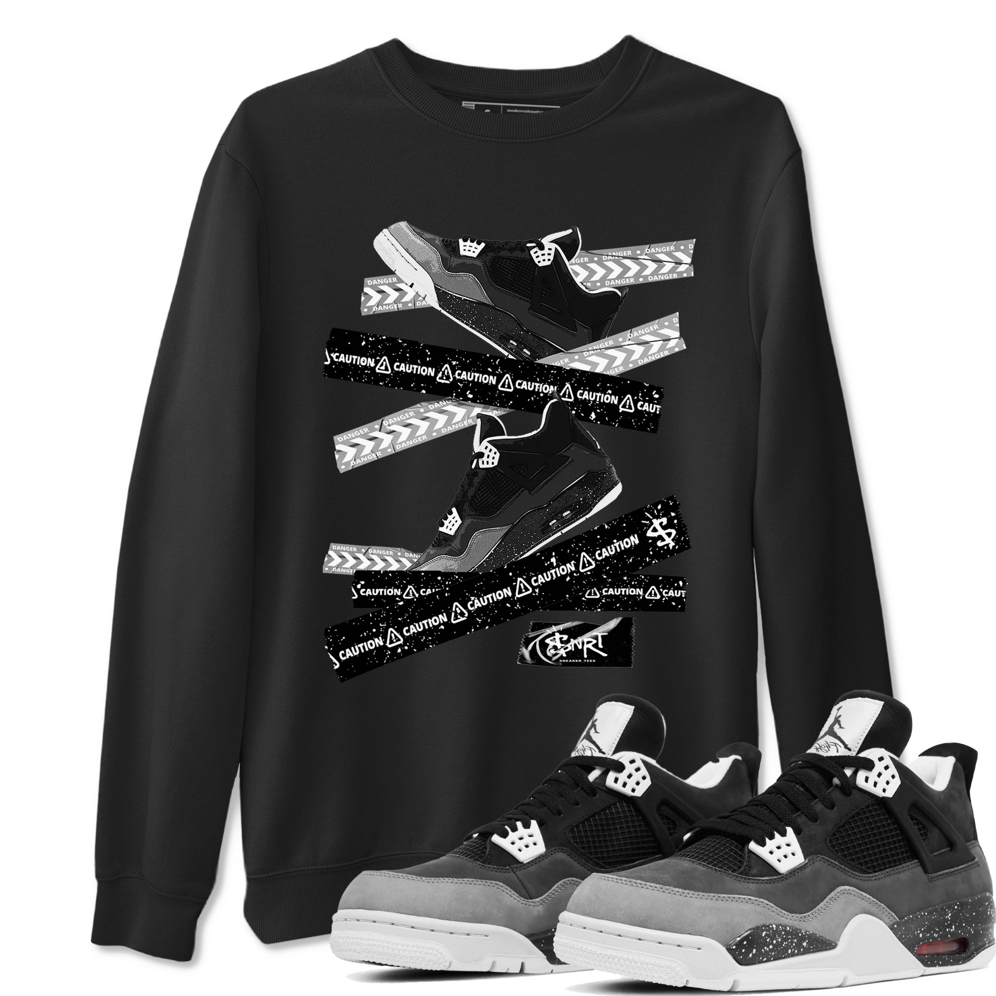 Caution Tape snkmatch Tees - Air Jordan 4 Fear