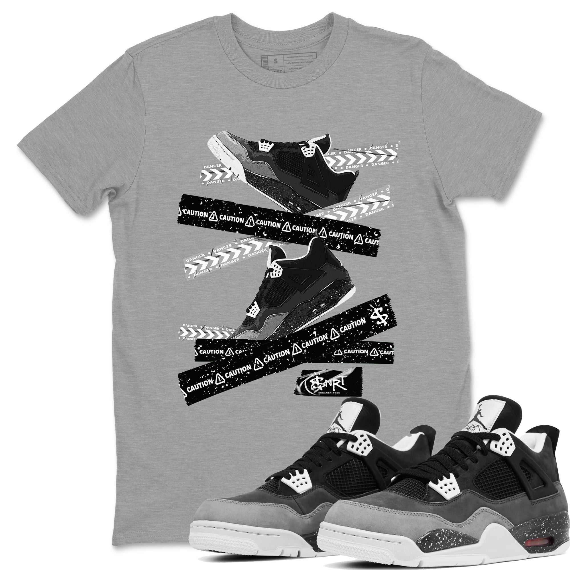 Caution Tape snkmatch Tees - Air Jordan 4 Fear