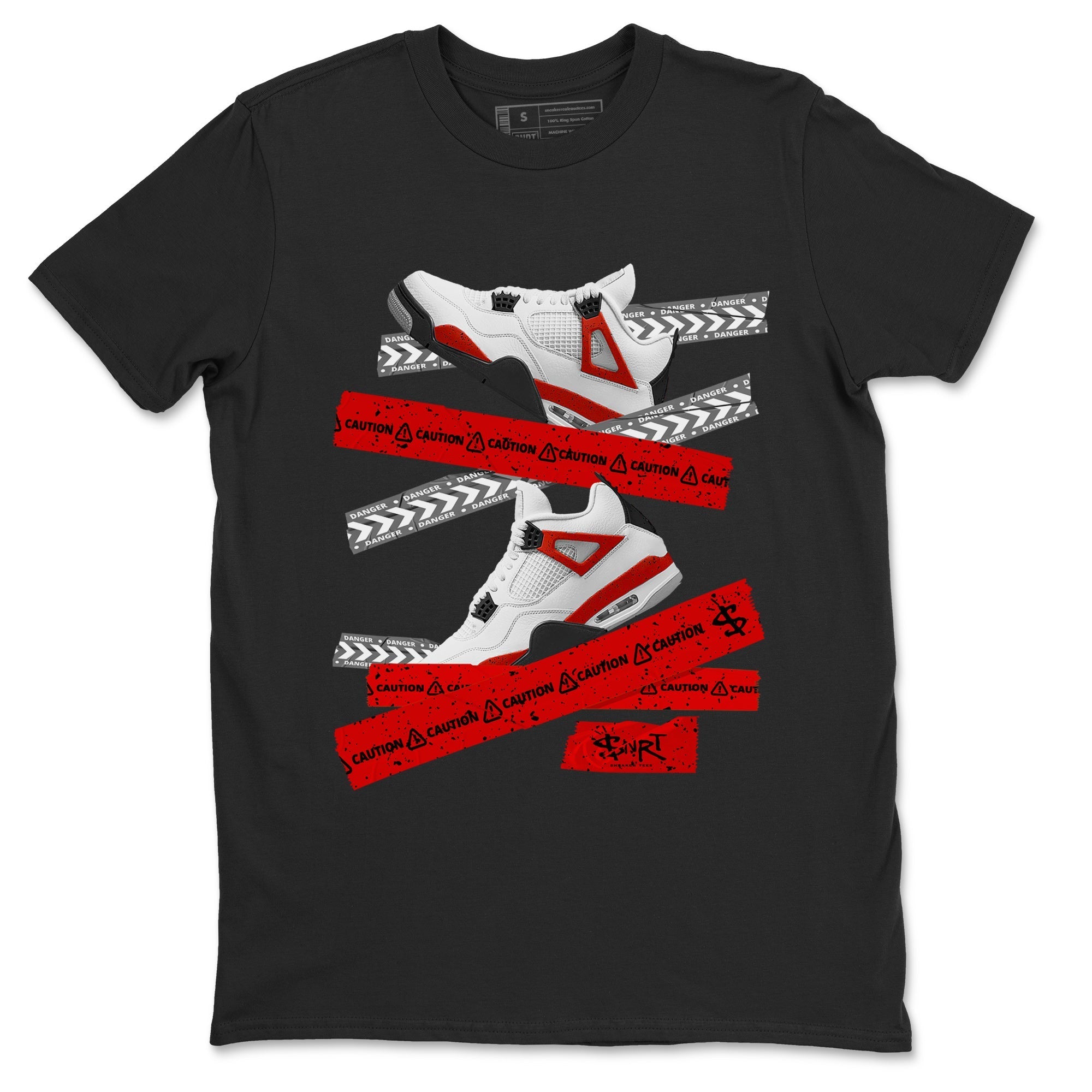 Caution Tape Unisex Tops - Air Jordan 4 Red Cement
