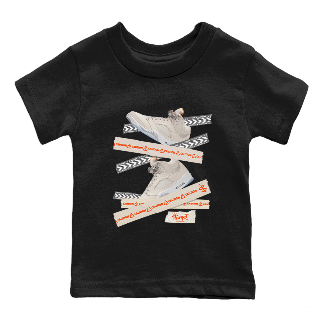 Caution Tape Kids Tops - Air Jordan 5 Craft