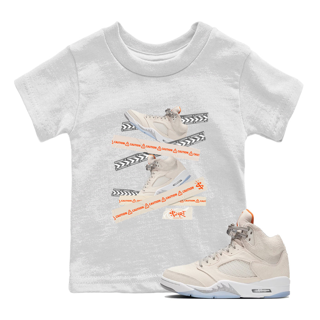 Caution Tape Kids Tops - Air Jordan 5 Craft