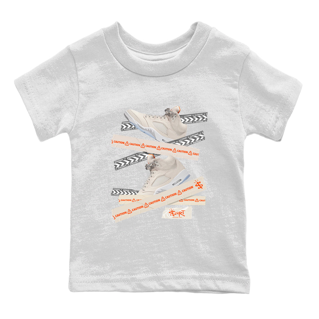 Caution Tape Kids Tops - Air Jordan 5 Craft
