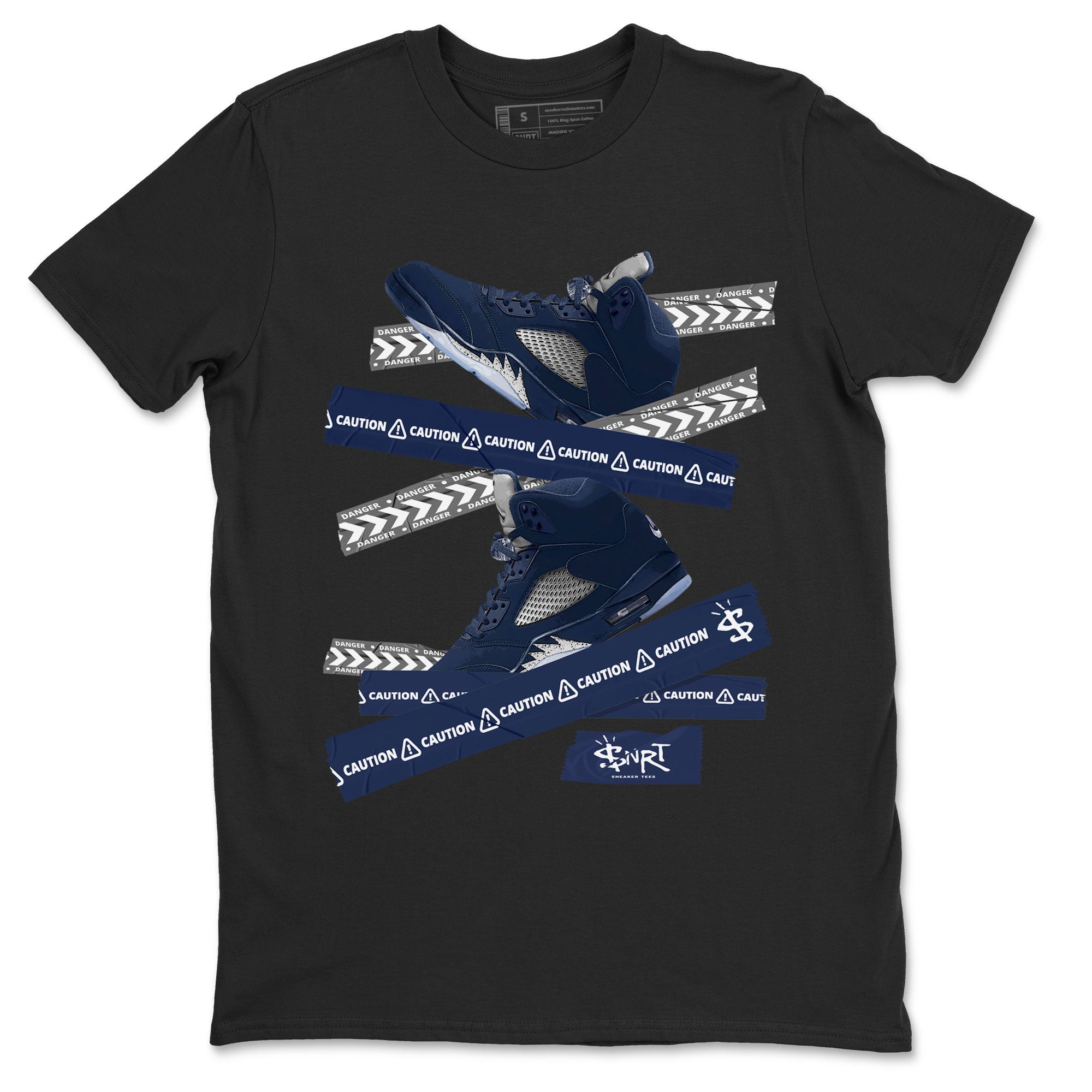 Caution Tape Unisex Tops - Air Jordan 5 Georgetown