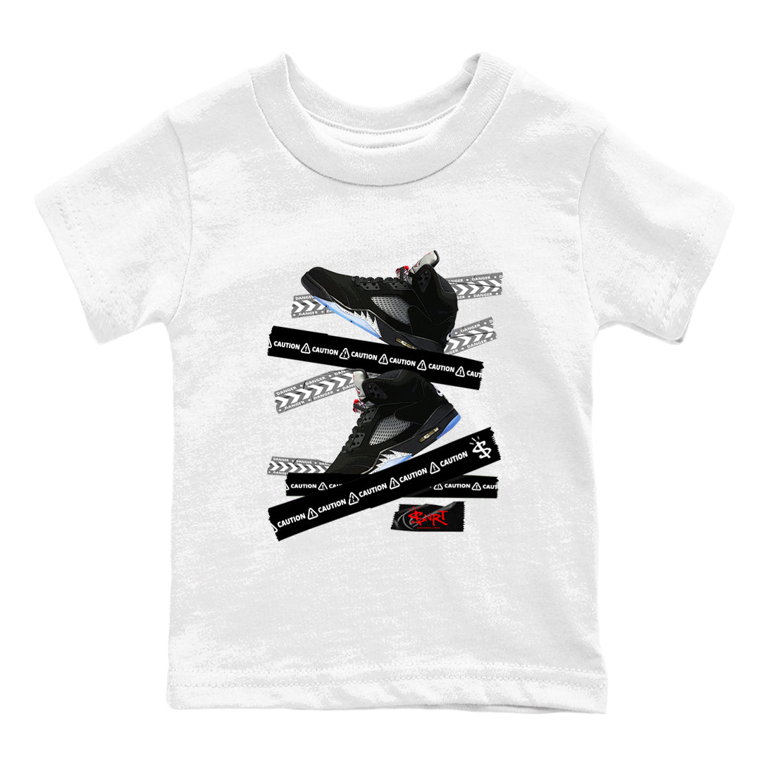 Caution Tape snkmatch Tees Kids - Air Jordan 5 Reimagined