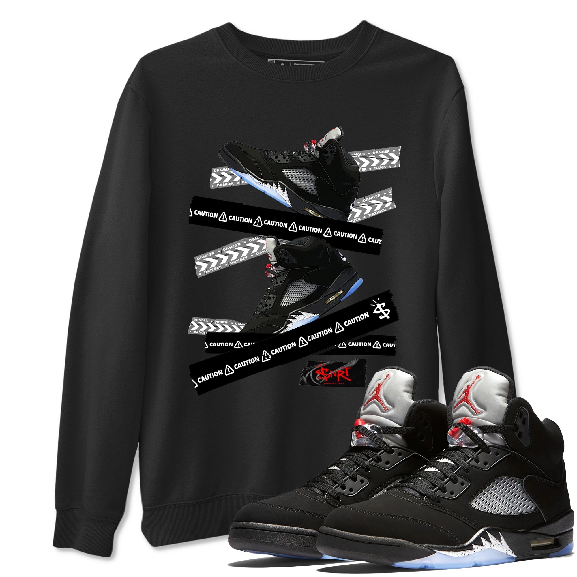 Caution Tape snkmatch Tees - Air Jordan 5 Reimagined