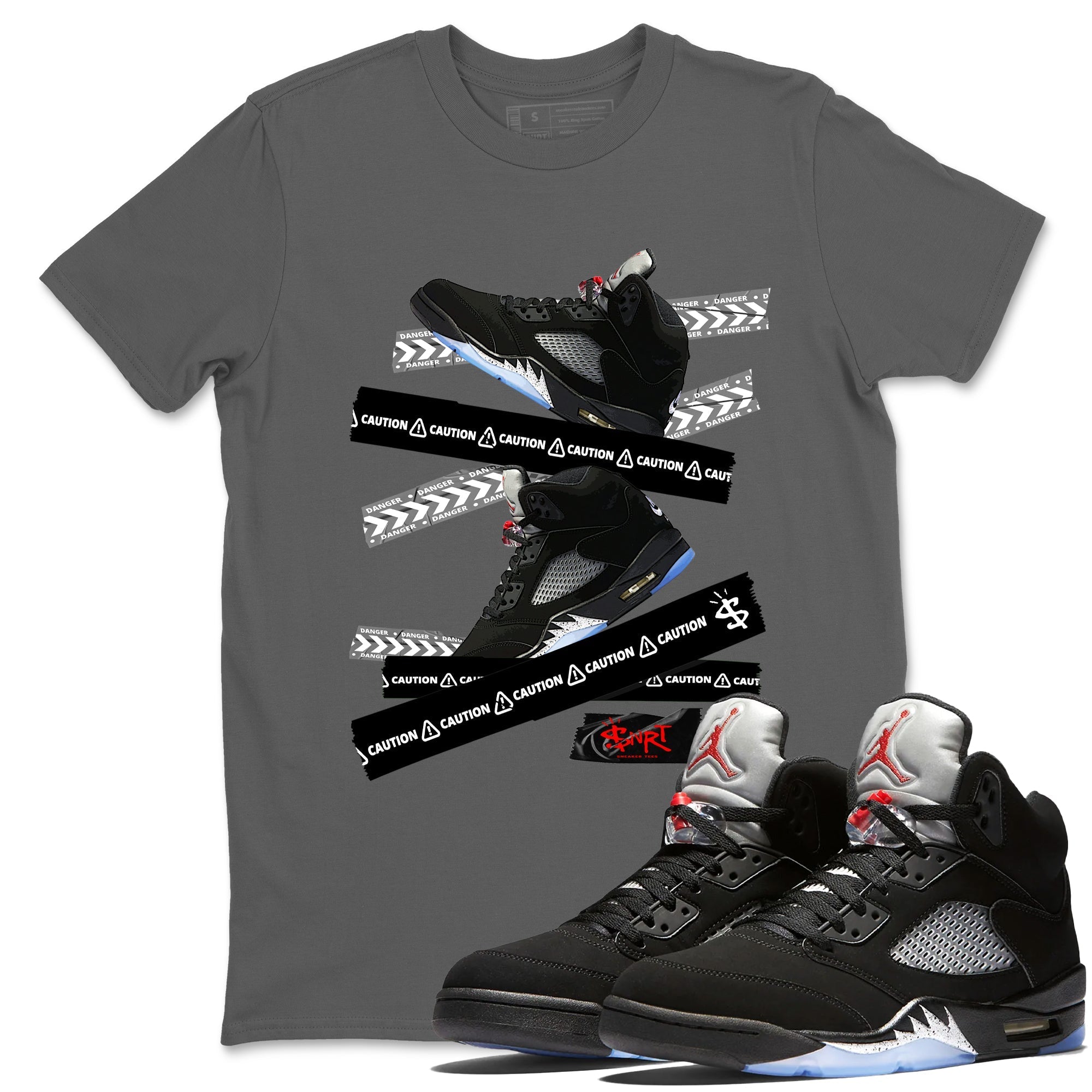 Caution Tape snkmatch Tees - Air Jordan 5 Reimagined