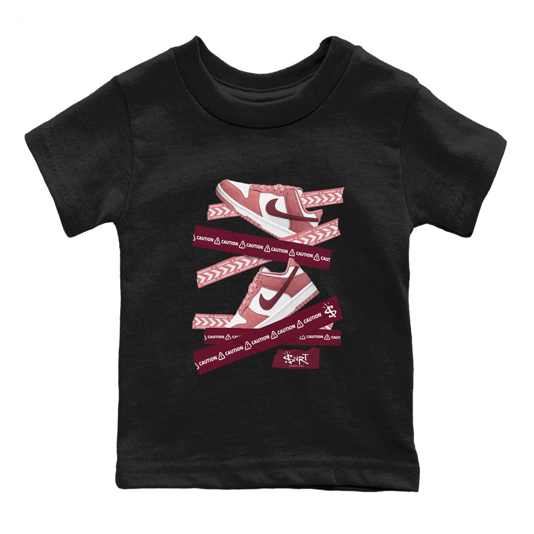 Caution Tape snkmatch Tees Kids - Dunk Valentines Day 2024
