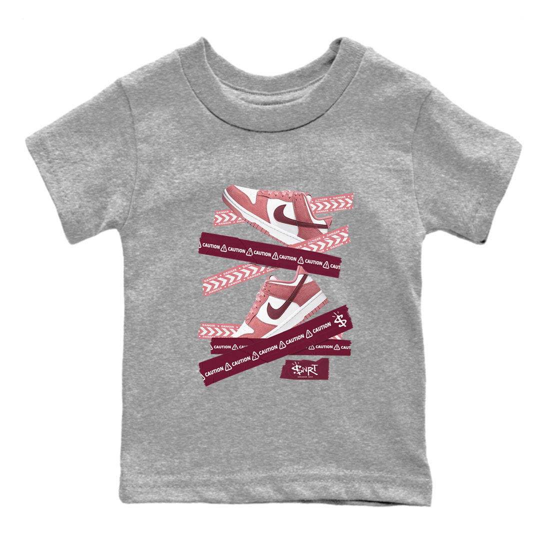 Caution Tape snkmatch Tees Kids - Dunk Valentines Day 2024