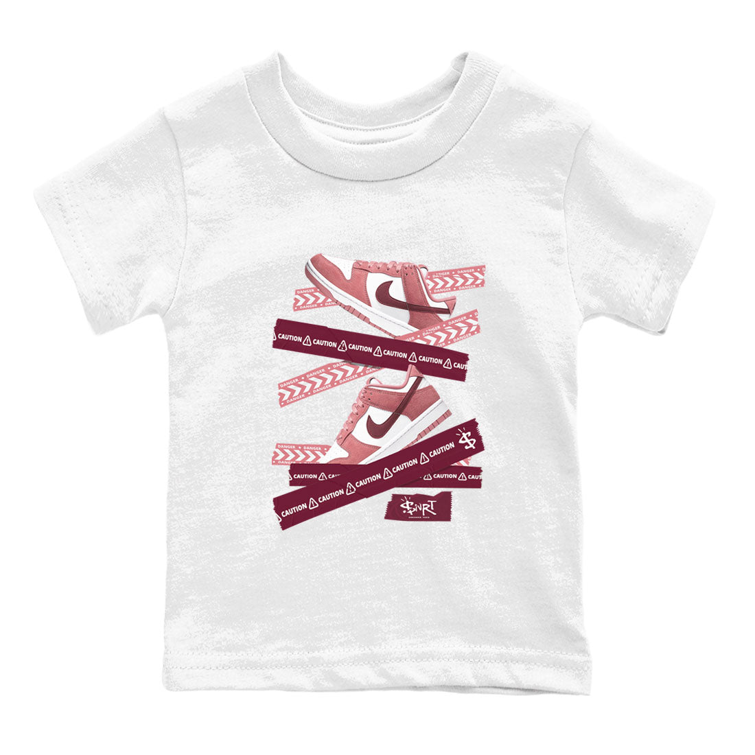 Caution Tape snkmatch Tees Kids - Dunk Valentines Day 2024