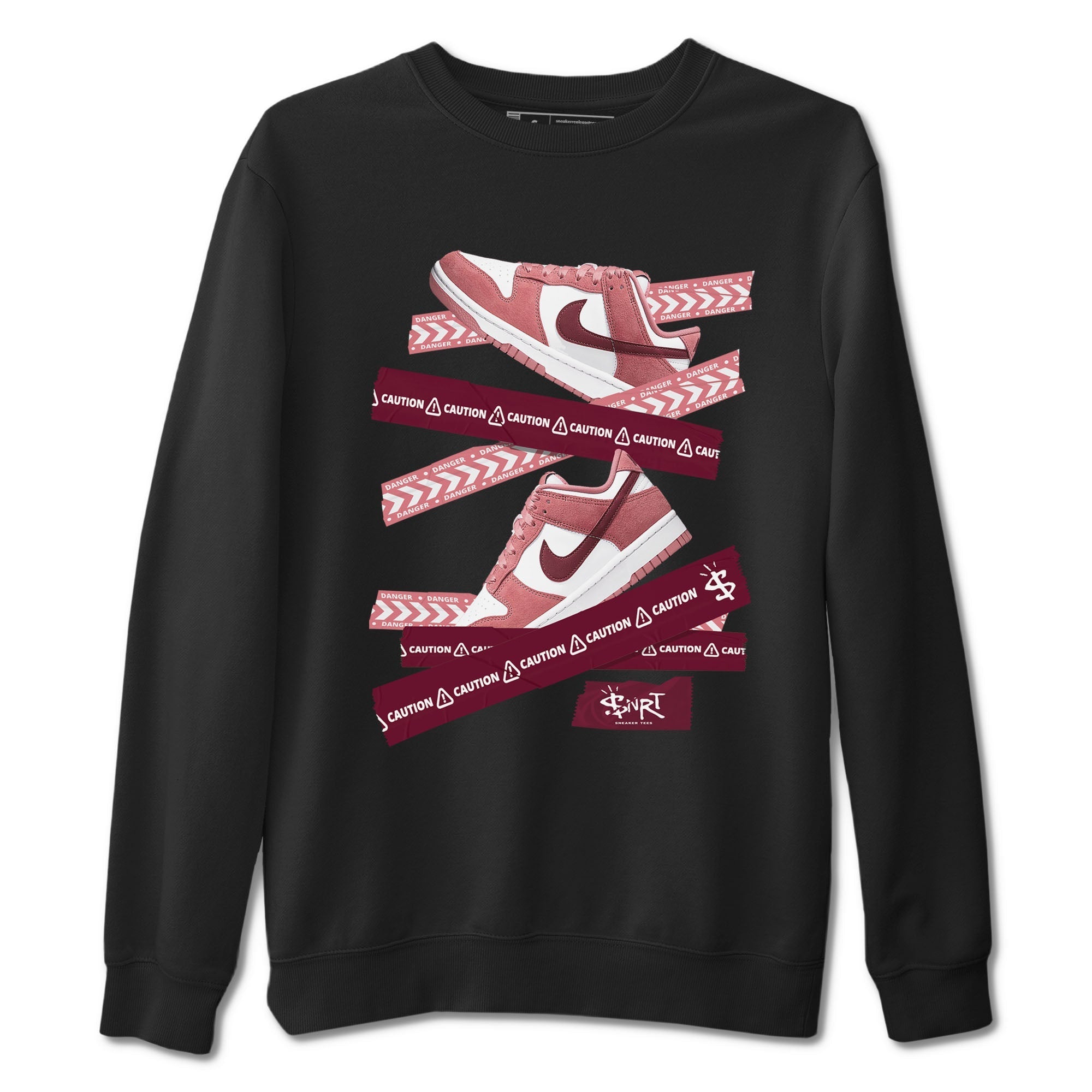 Caution Tape snkmatch Tees - Dunk Valentines Day 2024