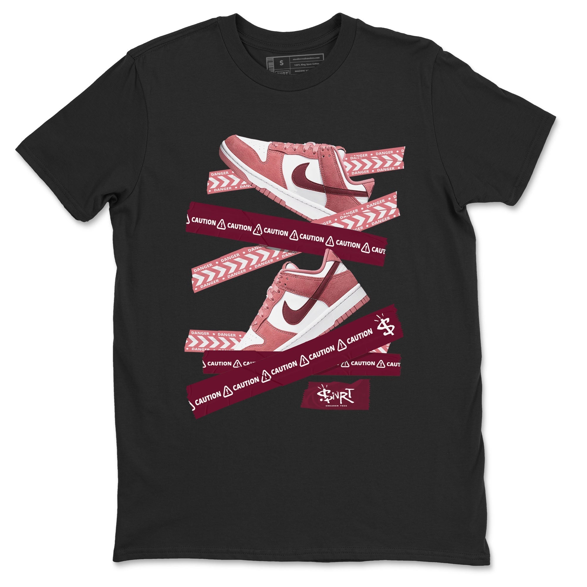 Caution Tape snkmatch Tees - Dunk Valentines Day 2024