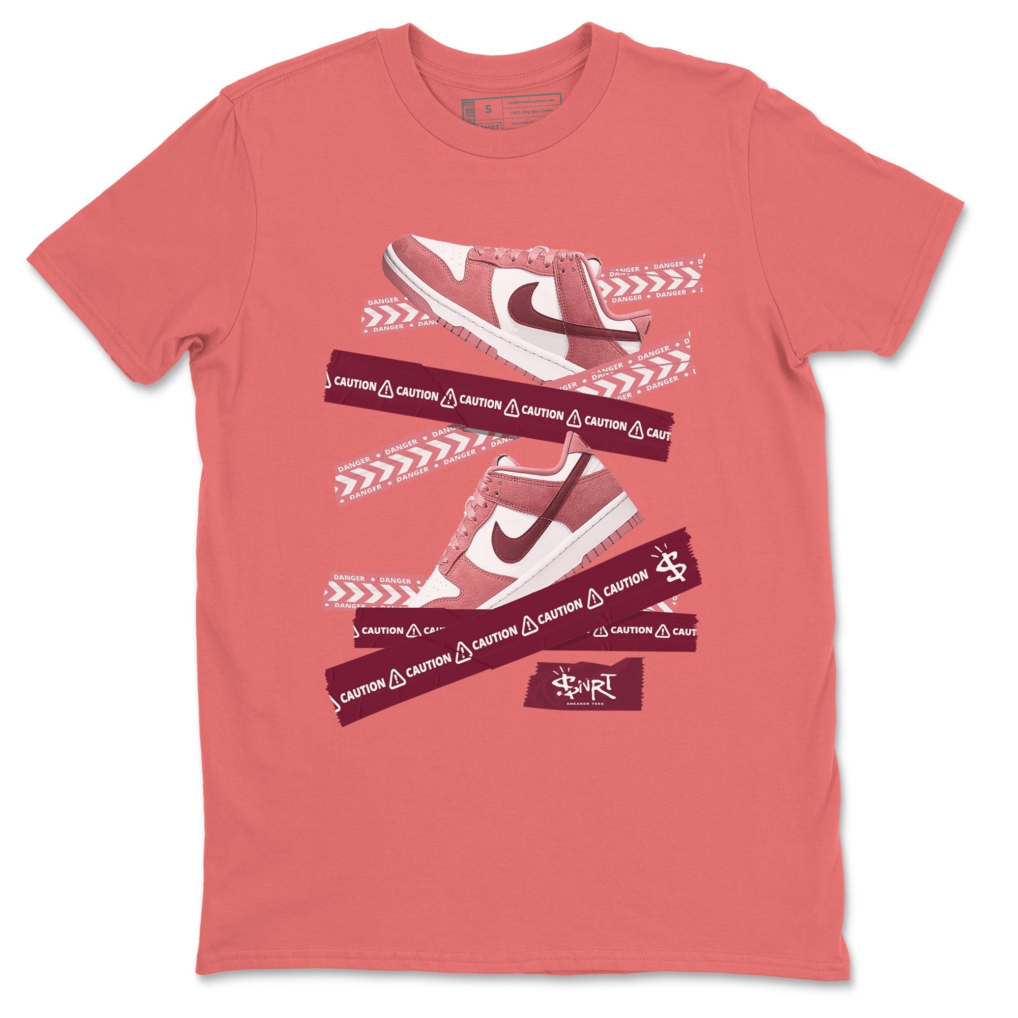Caution Tape snkmatch Tees - Dunk Valentines Day 2024