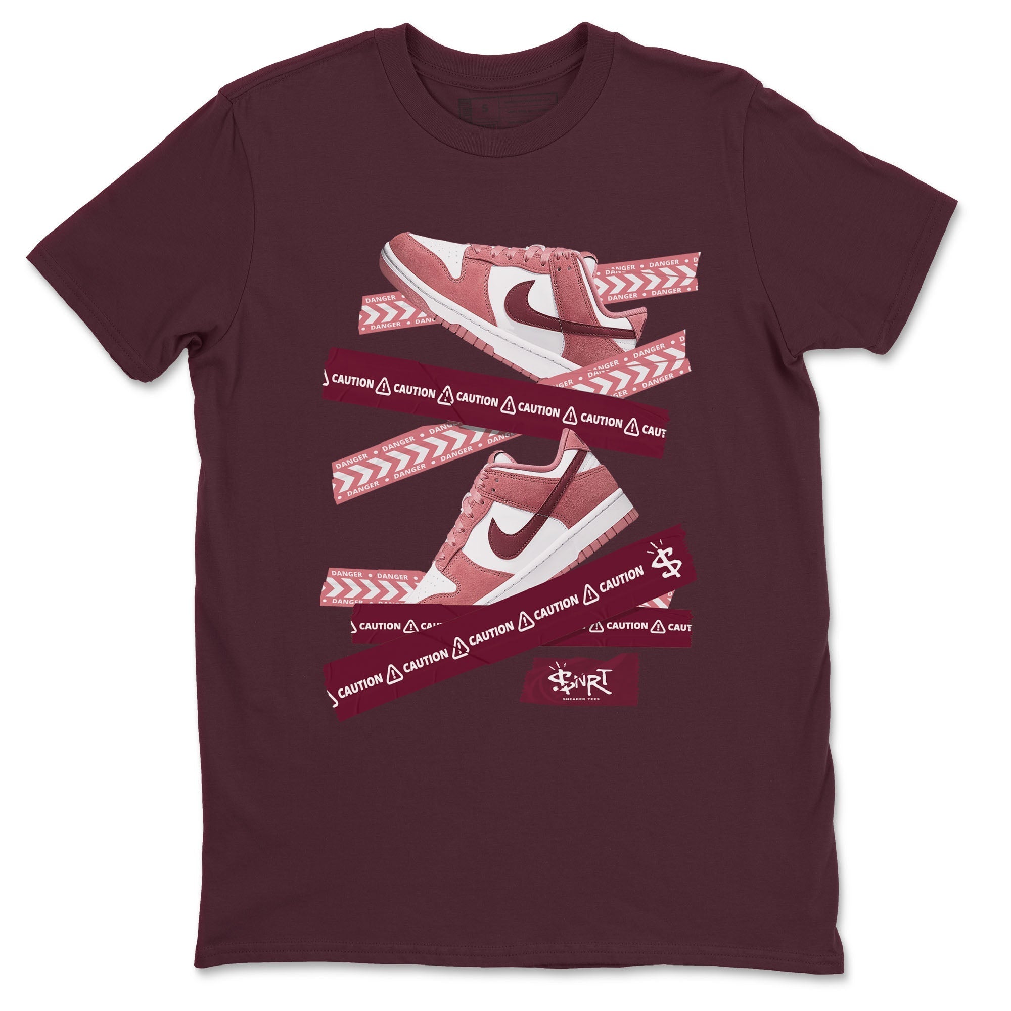 Caution Tape snkmatch Tees - Dunk Valentines Day 2024