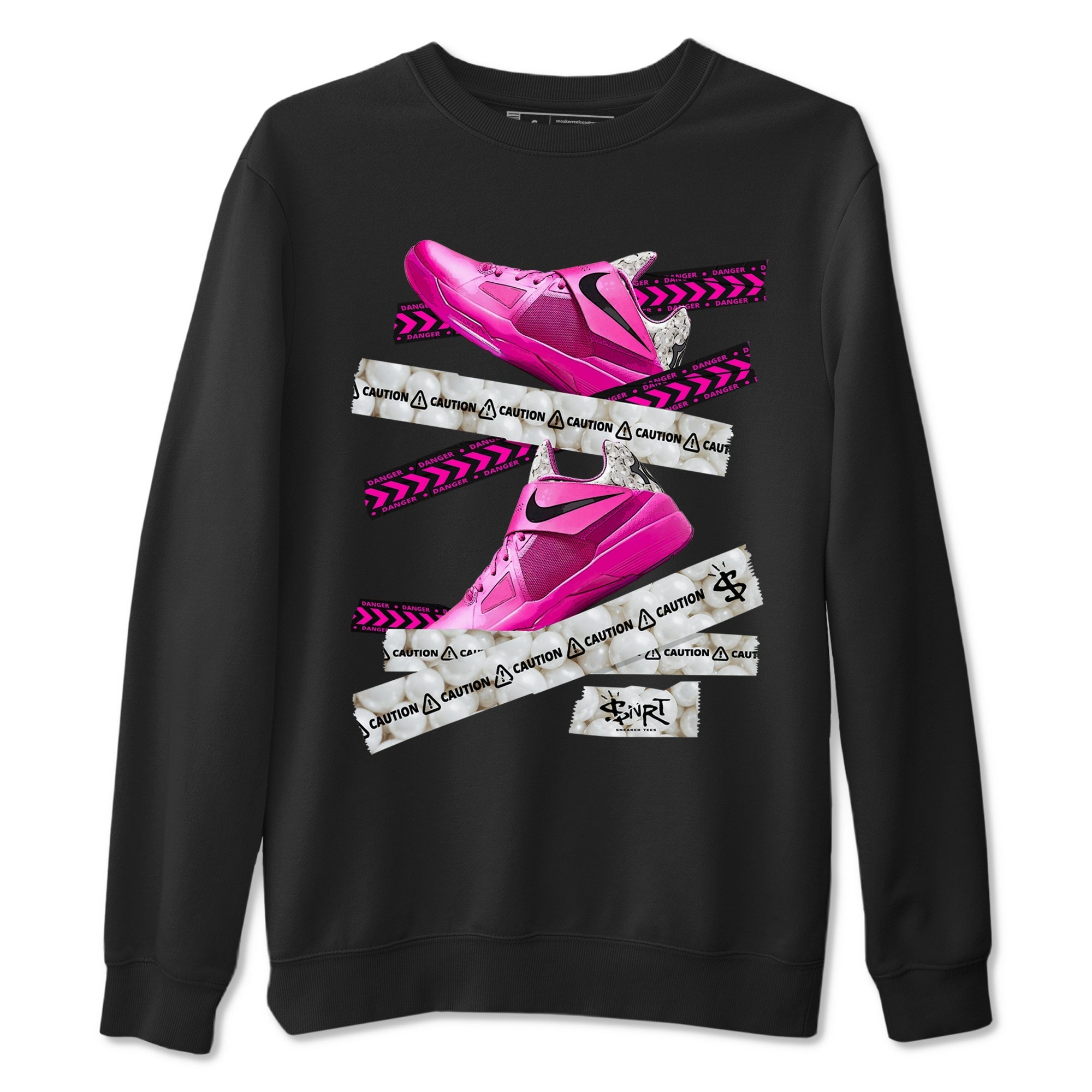 Caution Tape snkmatch Tees - Nike KD 4 Aunt Pearl