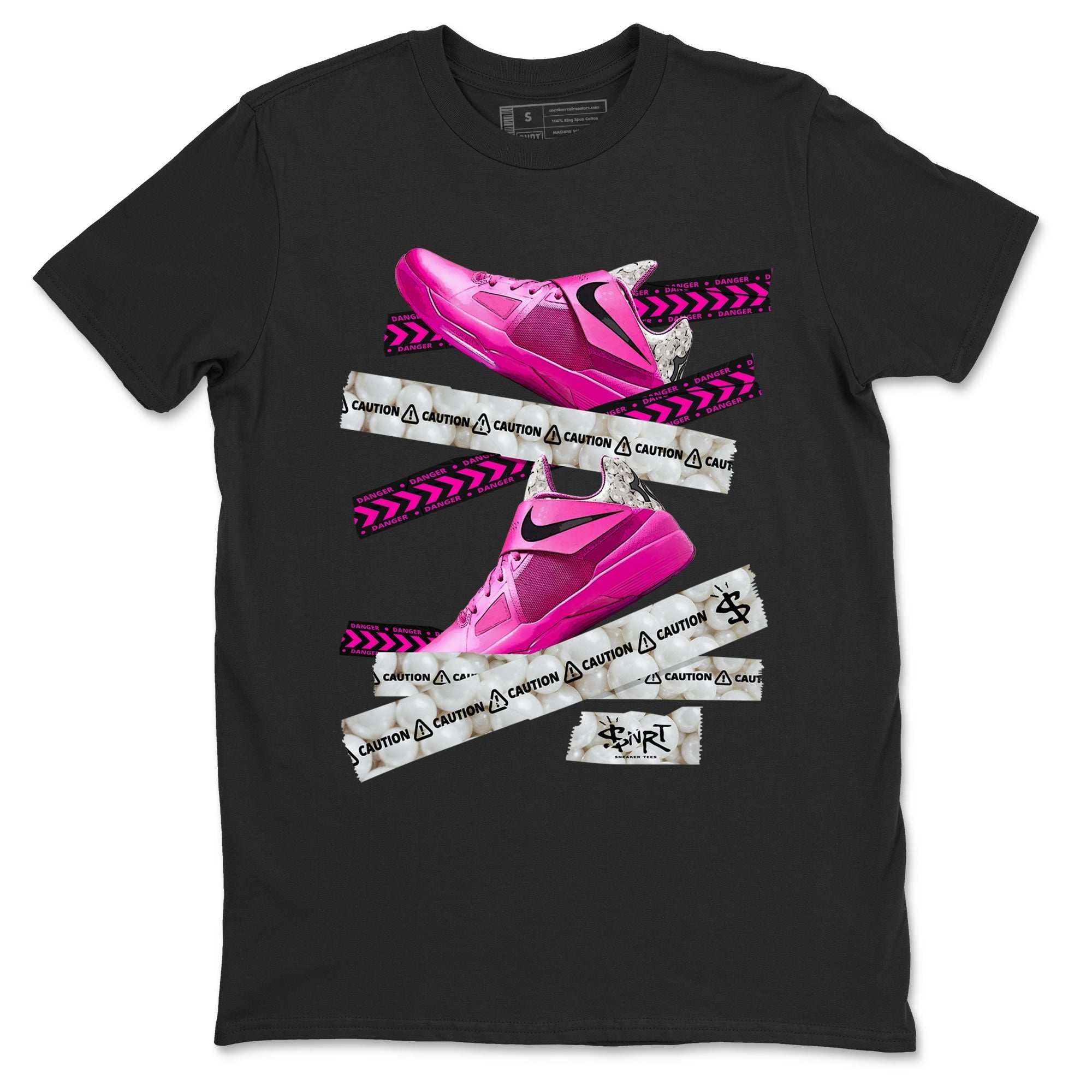 Caution Tape snkmatch Tees - Nike KD 4 Aunt Pearl