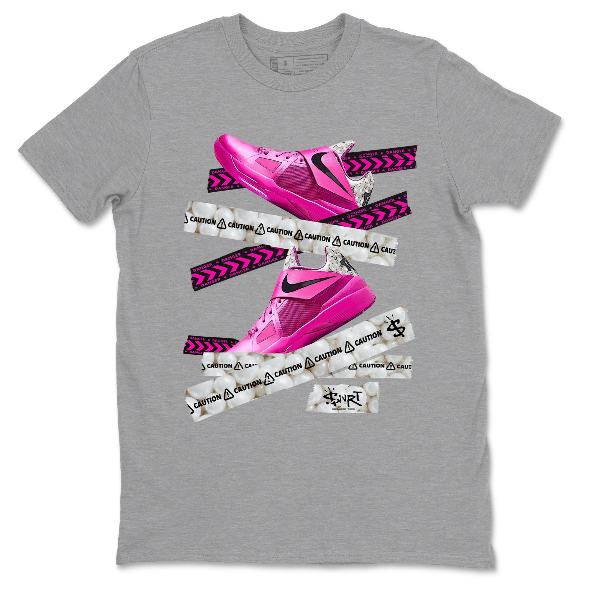 Caution Tape snkmatch Tees - Nike KD 4 Aunt Pearl