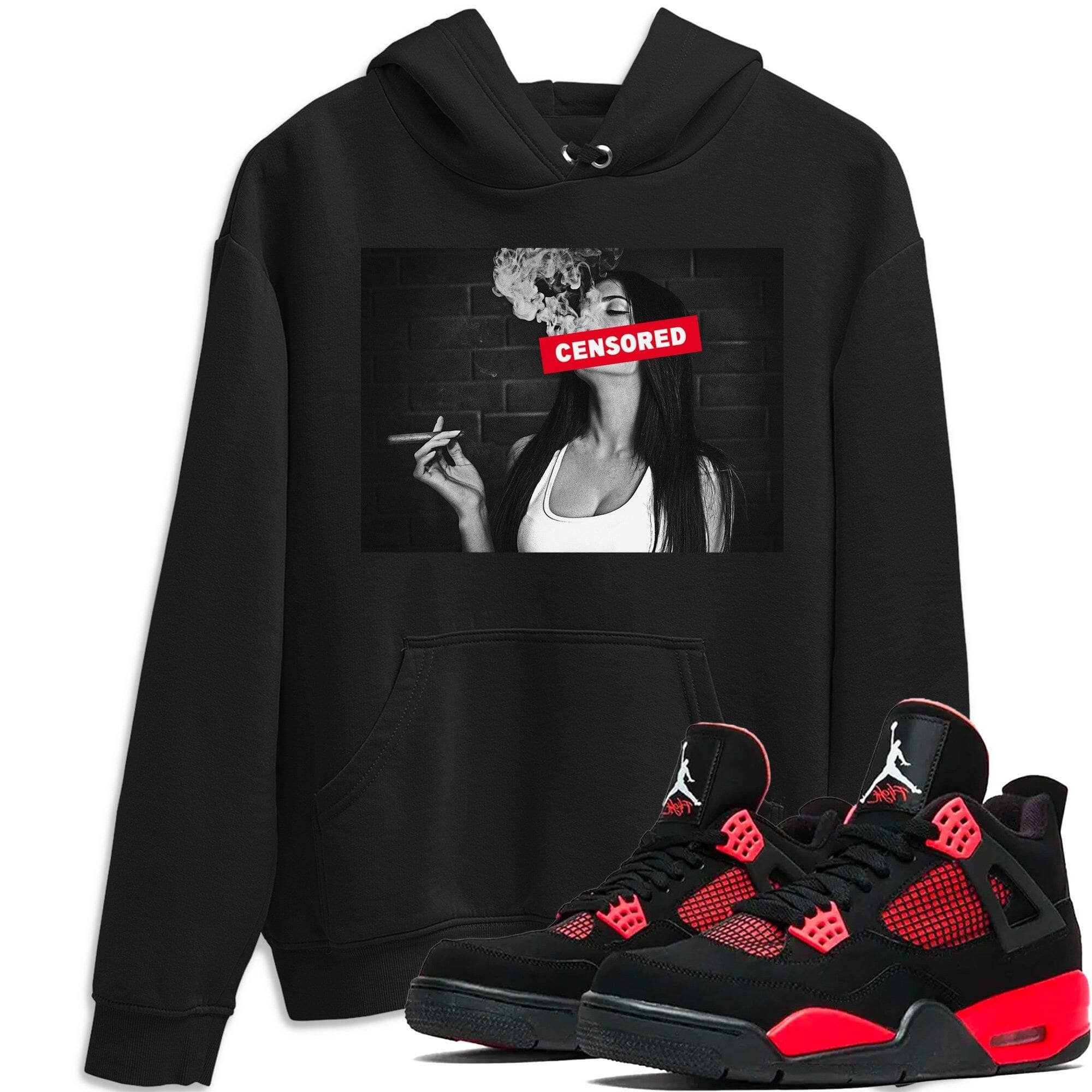 Censored Unisex Tops - Air Jordan 4 Red Thunder