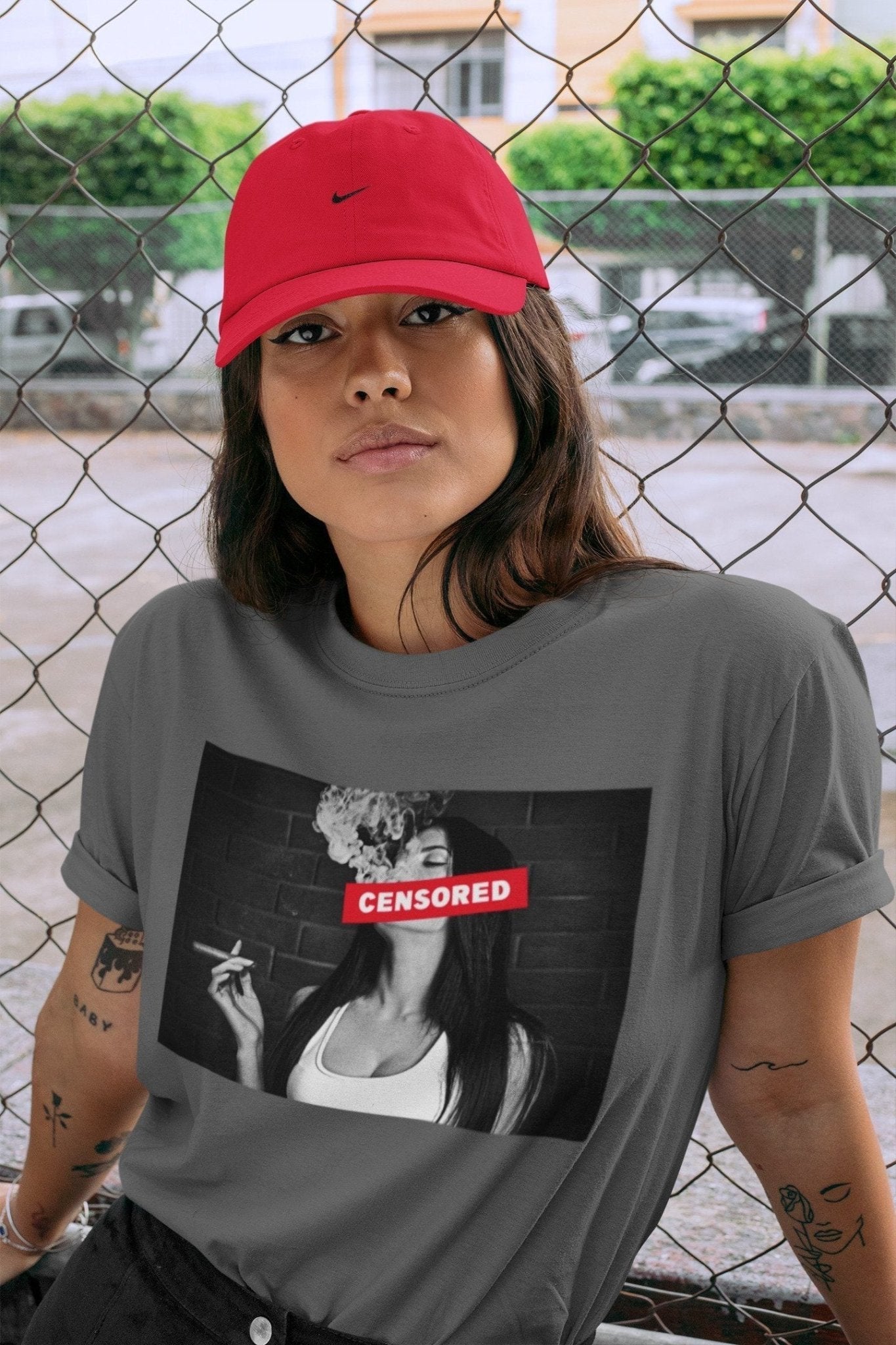 Censored Unisex Tops - Air Jordan 4 Red Thunder