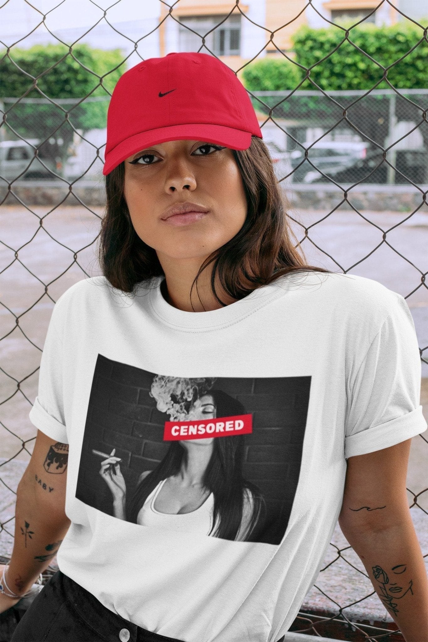 Censored Unisex Tops - Air Jordan 4 Red Thunder