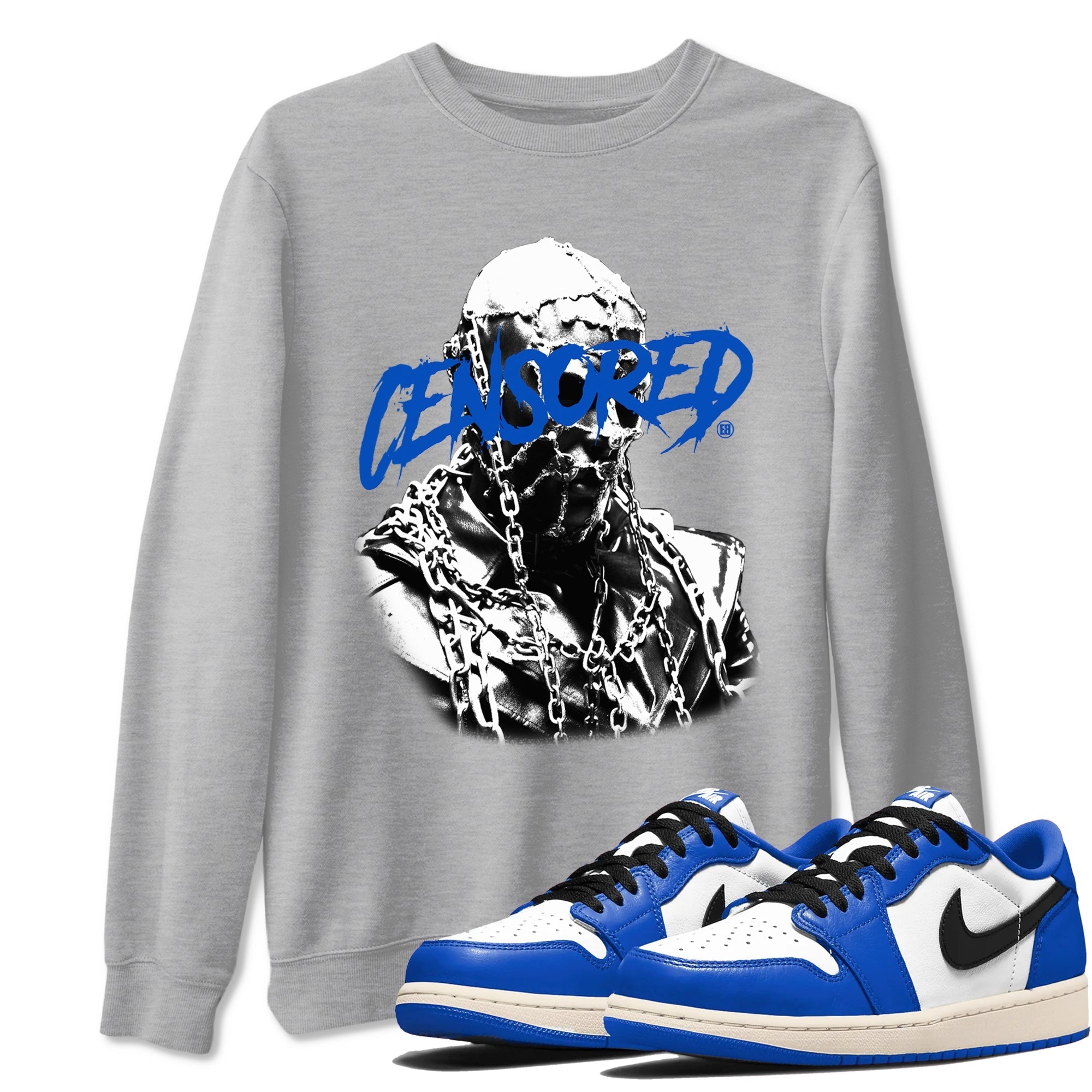 Censored Graphic snkmatch Tees - Air Jordan 1 Game Royal