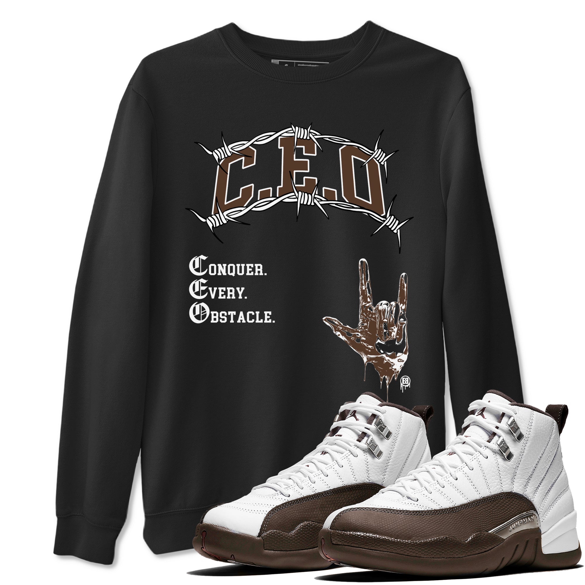 CEO snkmatch Tees - Air Jordan 12 Baroque Brown