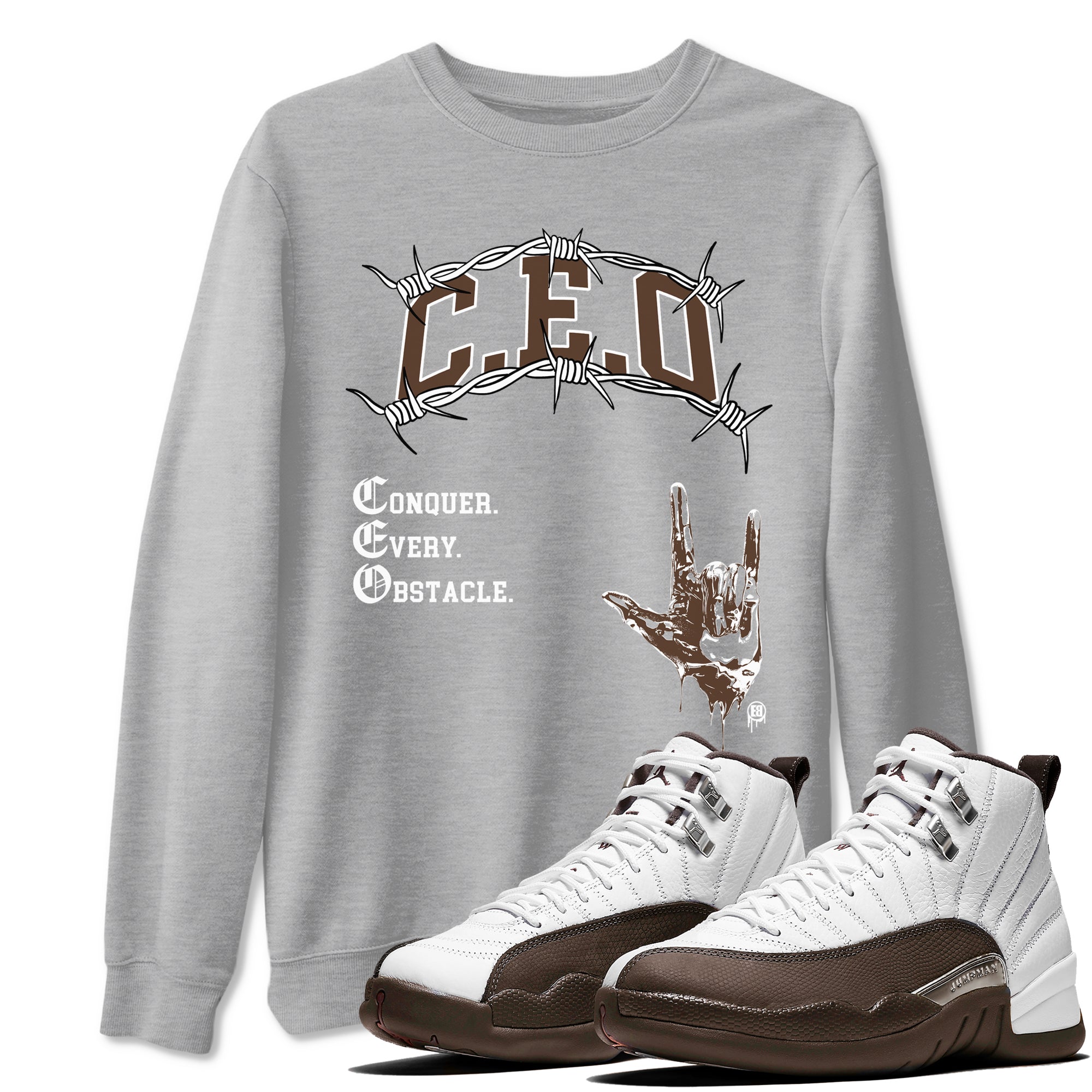 CEO snkmatch Tees - Air Jordan 12 Baroque Brown