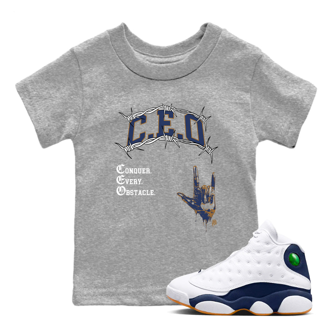 CEO snkmatch Tees Kids - Air Jordan 13 Midnight Navy