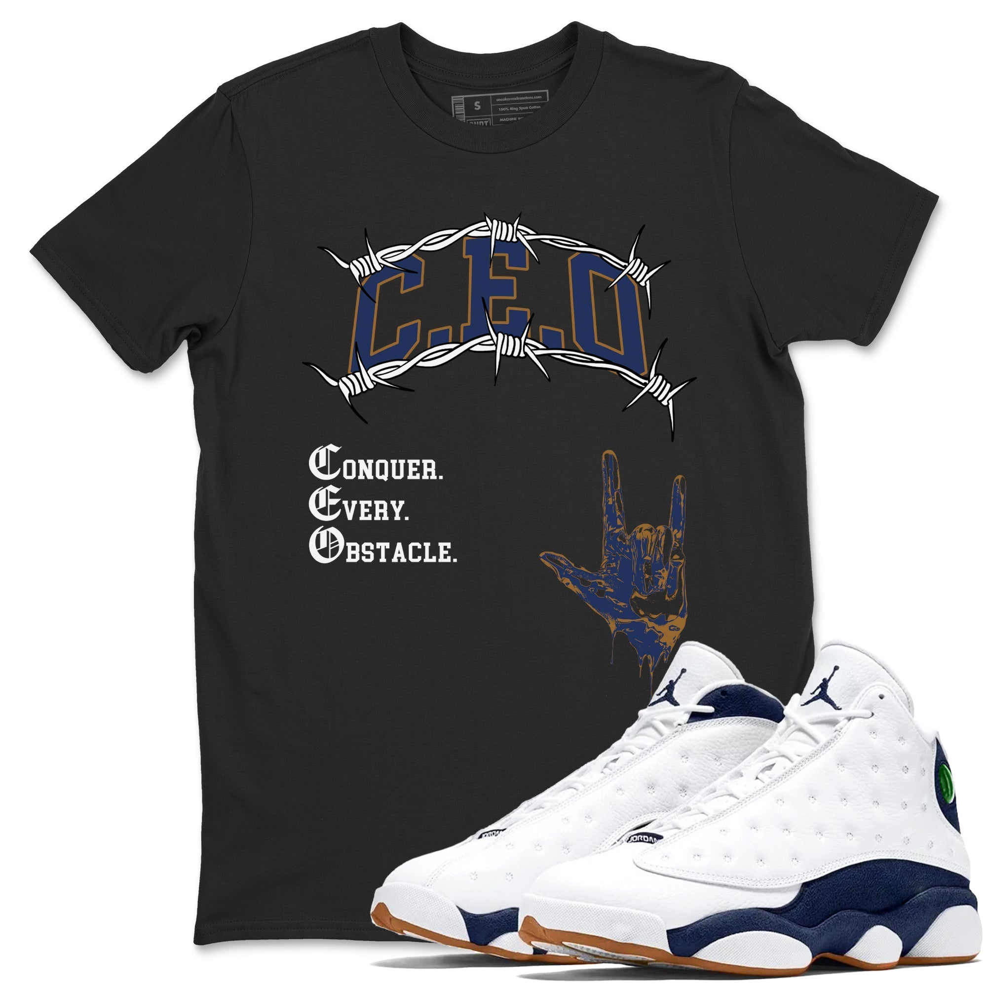 CEO snkmatch Tees - Air Jordan 13 Midnight Navy