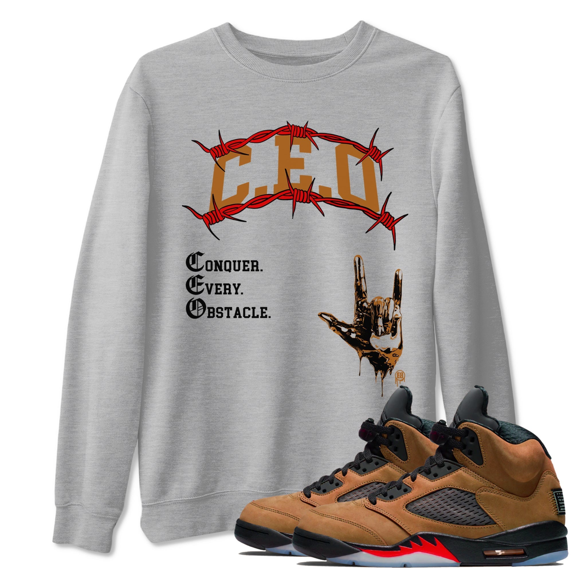 CEO snkmatch Tees - Air Jordan 5 Archaeo Brown