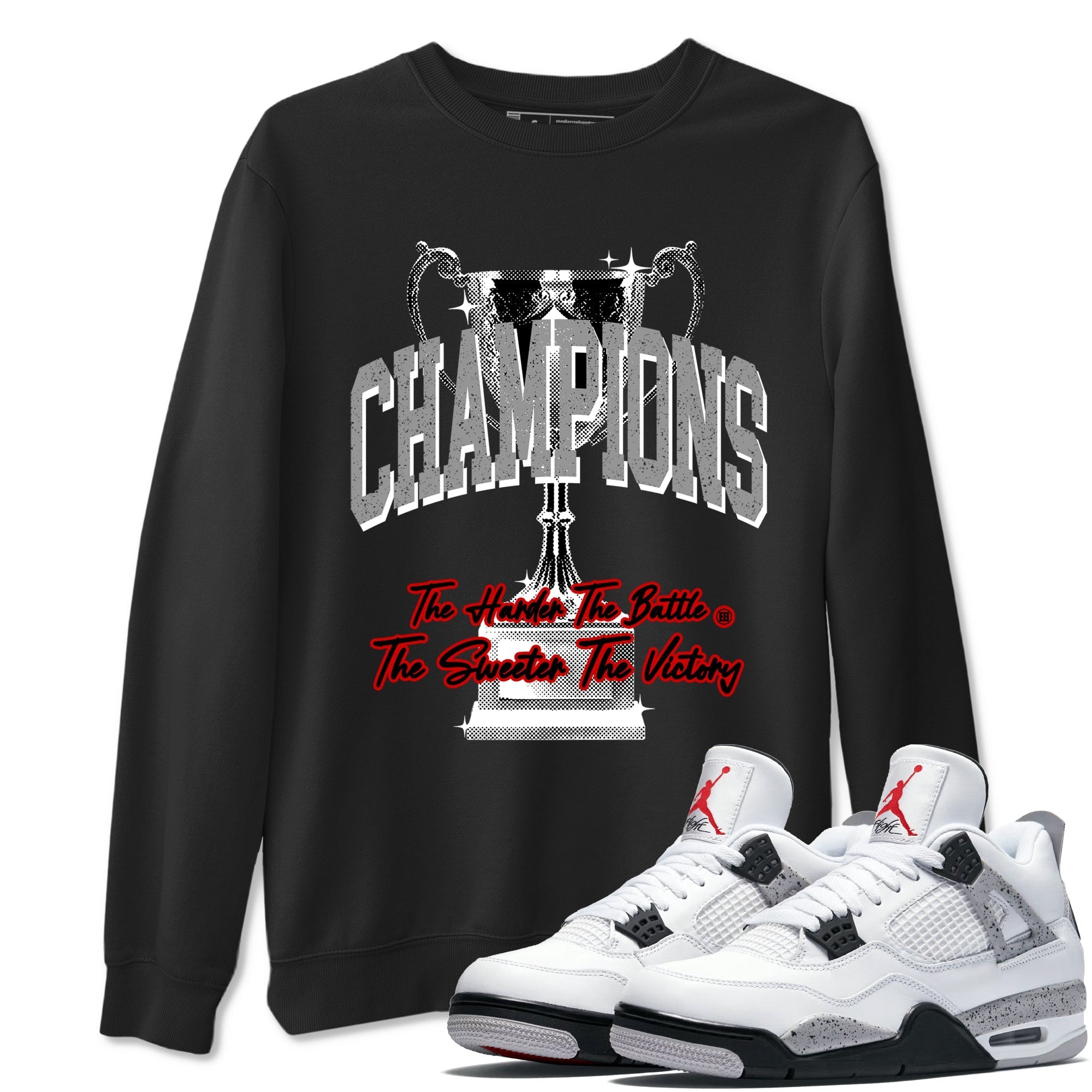 Champions Trophy snkmatch Tees - Air Jordan 4 White Cement