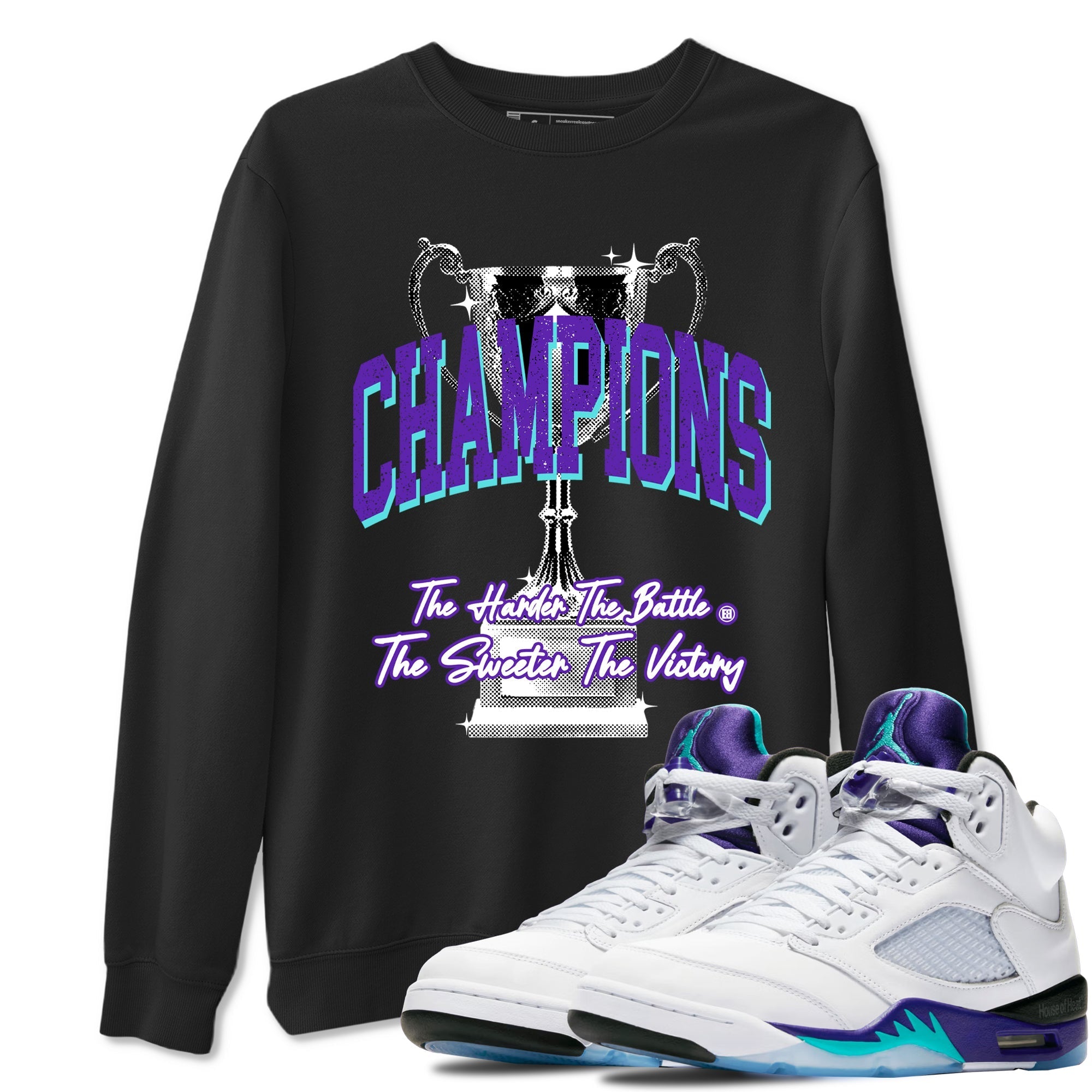 Champions Trophy snkmatch Tees - Air Jordan 5 Grape