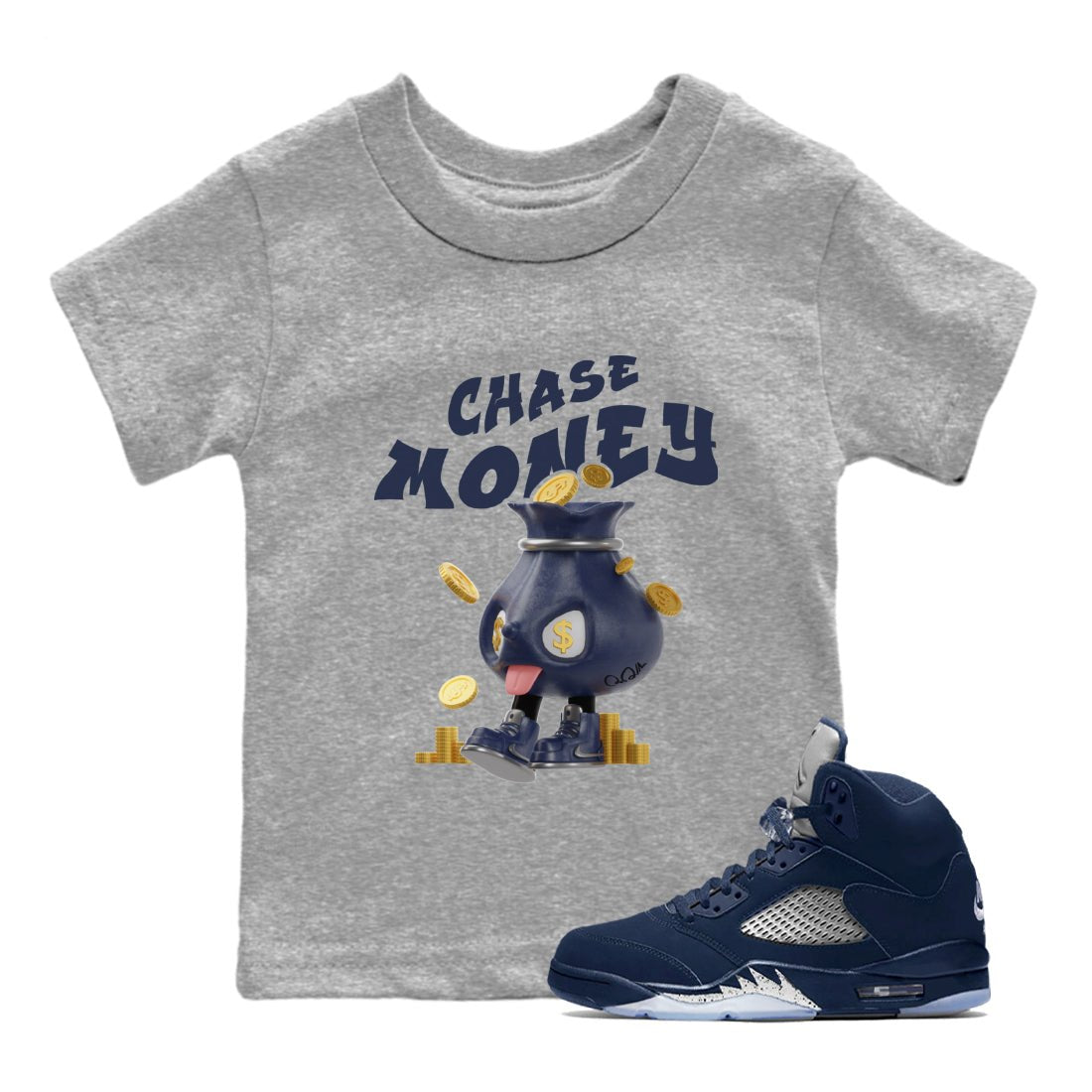 Chase Money snkmatch Tee Kids - Air Jordan 5 Georgetown
