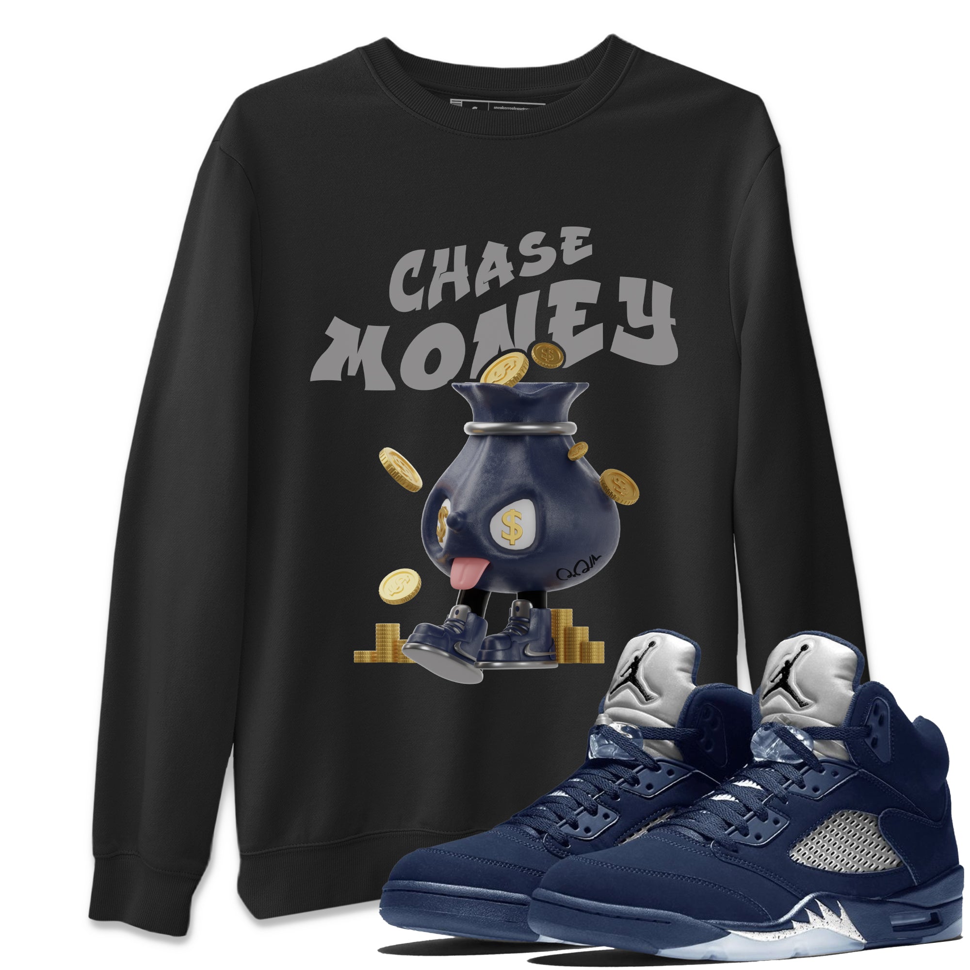 Chase Money snkmatch Tee - Air Jordan 5 Georgetown