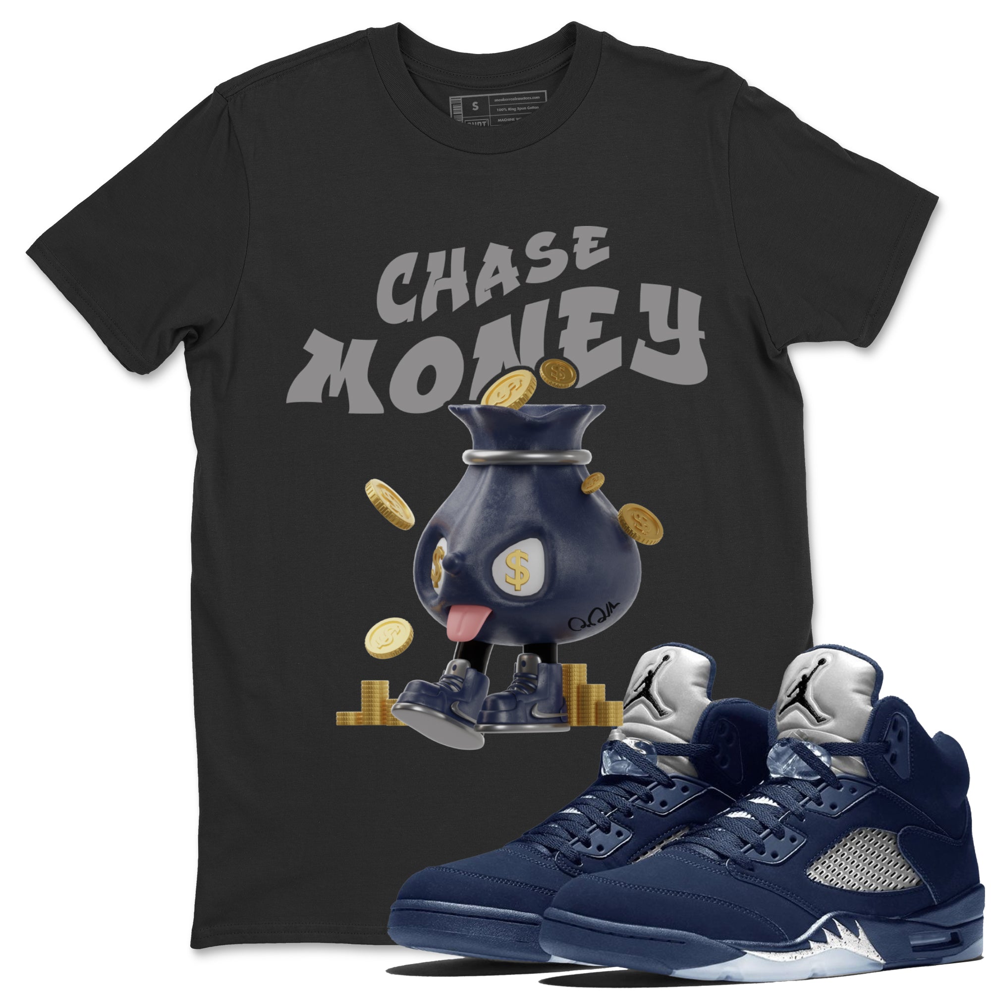 Chase Money snkmatch Tee - Air Jordan 5 Georgetown