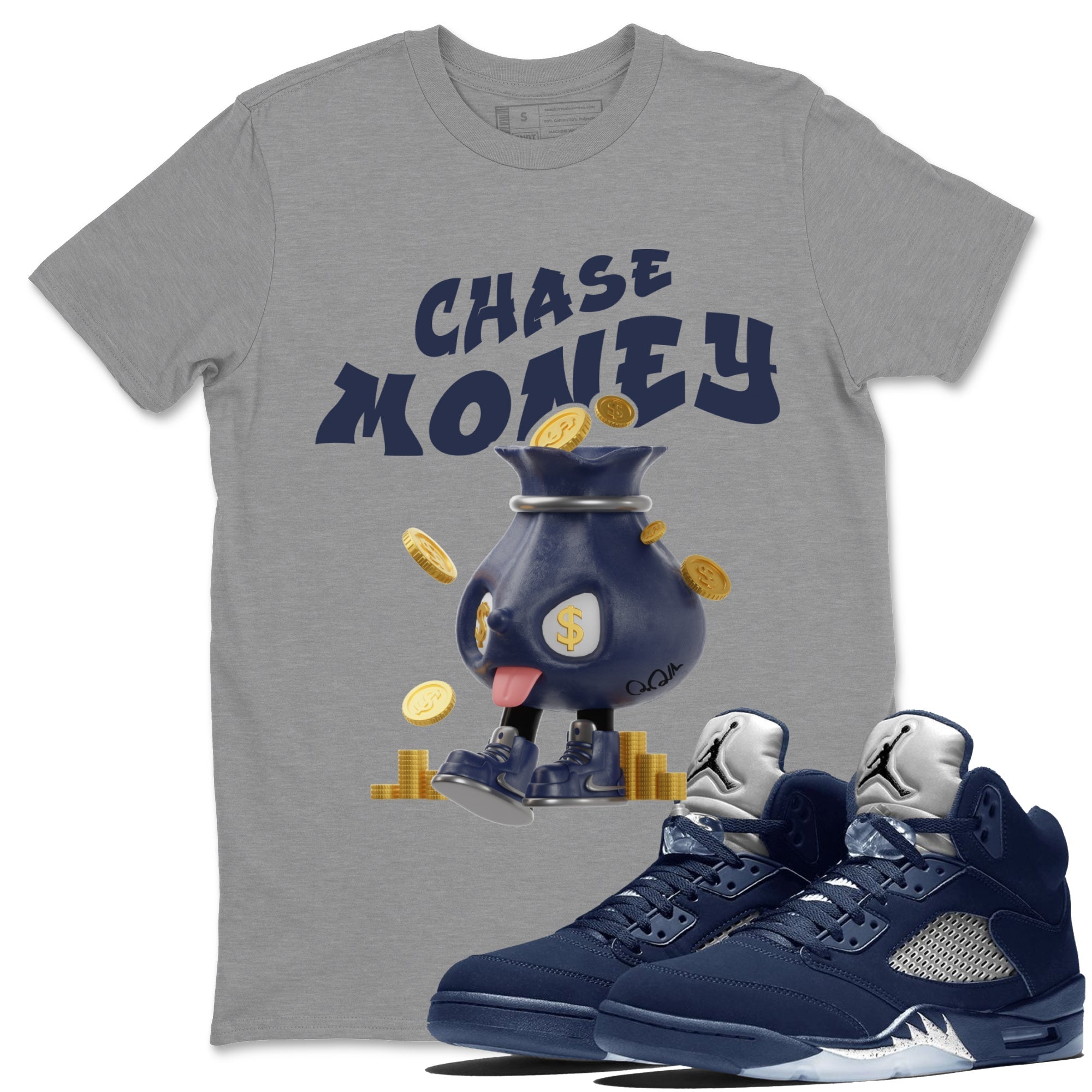 Chase Money snkmatch Tee - Air Jordan 5 Georgetown