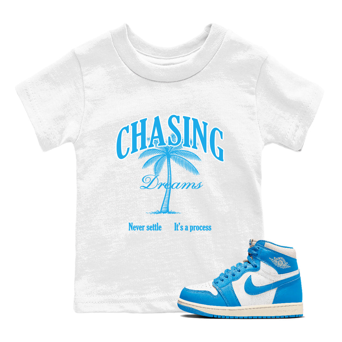 Chasing Dreams snkmatch Tees Kids - Air Jordan 1 UNC Reimagined